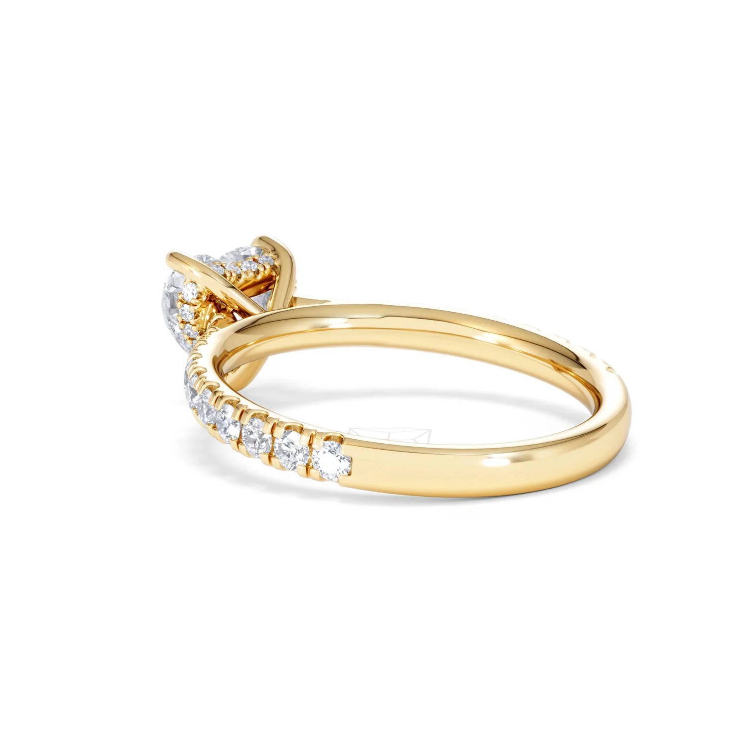 Amora Heart 1.47ct Hidden Halo Lab Diamond Engagement Ring With Side Stones Set in 18K Gold - Image 57