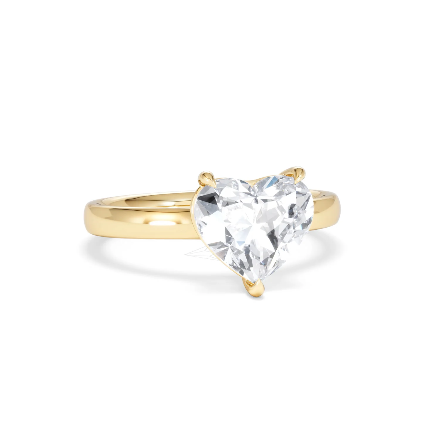 Amora Heart 2.00ct Lab Diamond Engagement Ring F/VS Set in 18K Gold - Image 11