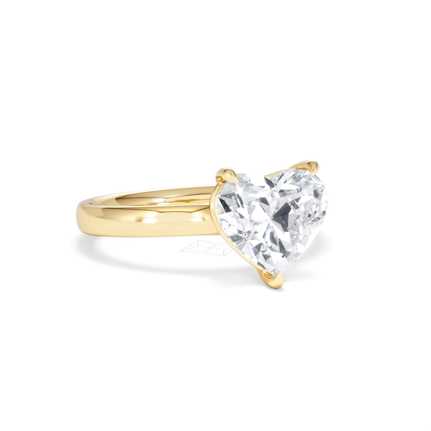 Amora Heart 2.00ct Lab Diamond Engagement Ring F/VS Set in 18K Gold - Image 13