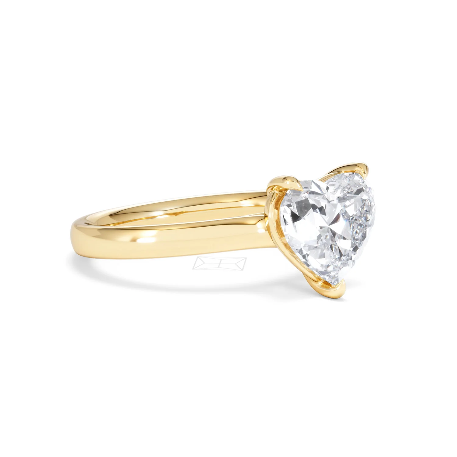 Amora Heart 2.00ct Lab Diamond Engagement Ring F/VS Set in 18K Gold - Image 17