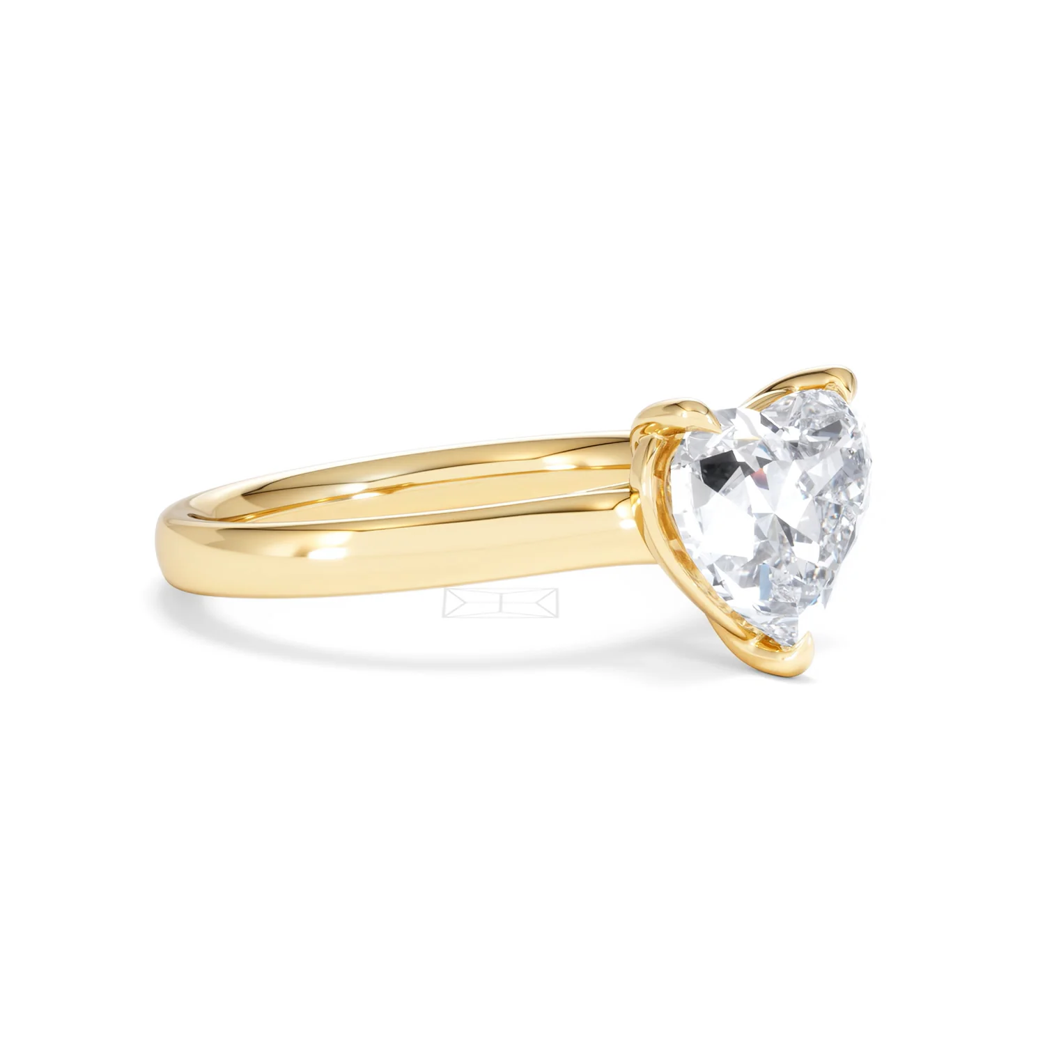Amora Heart 2.00ct Lab Diamond Engagement Ring F/VS Set in 18K Gold - Image 18