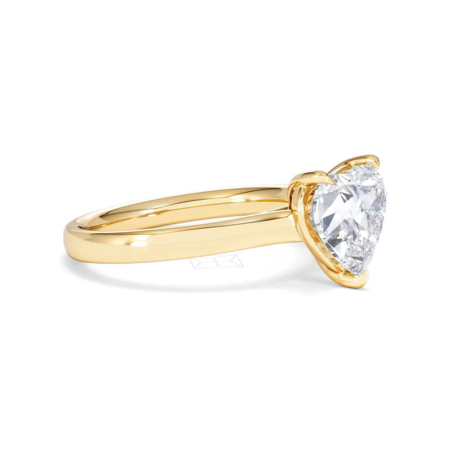 Amora Heart 2.00ct Lab Diamond Engagement Ring F/VS Set in 18K Gold - Image 20