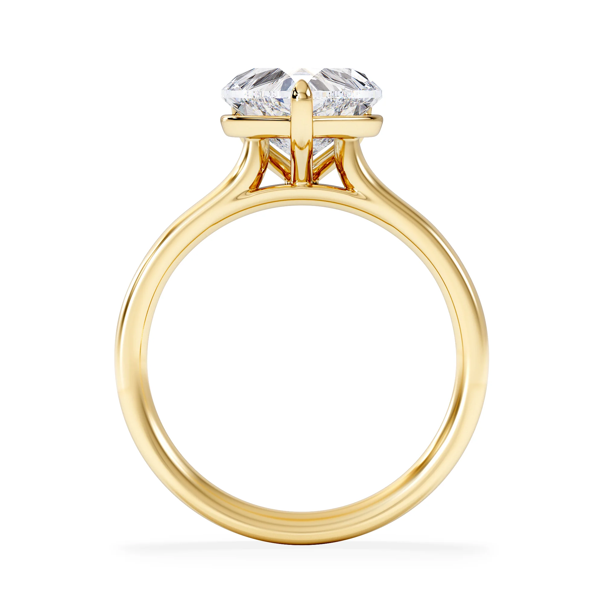 Amora Heart 2.00ct Lab Diamond Engagement Ring F/VS Set in 18K Gold - Image 3