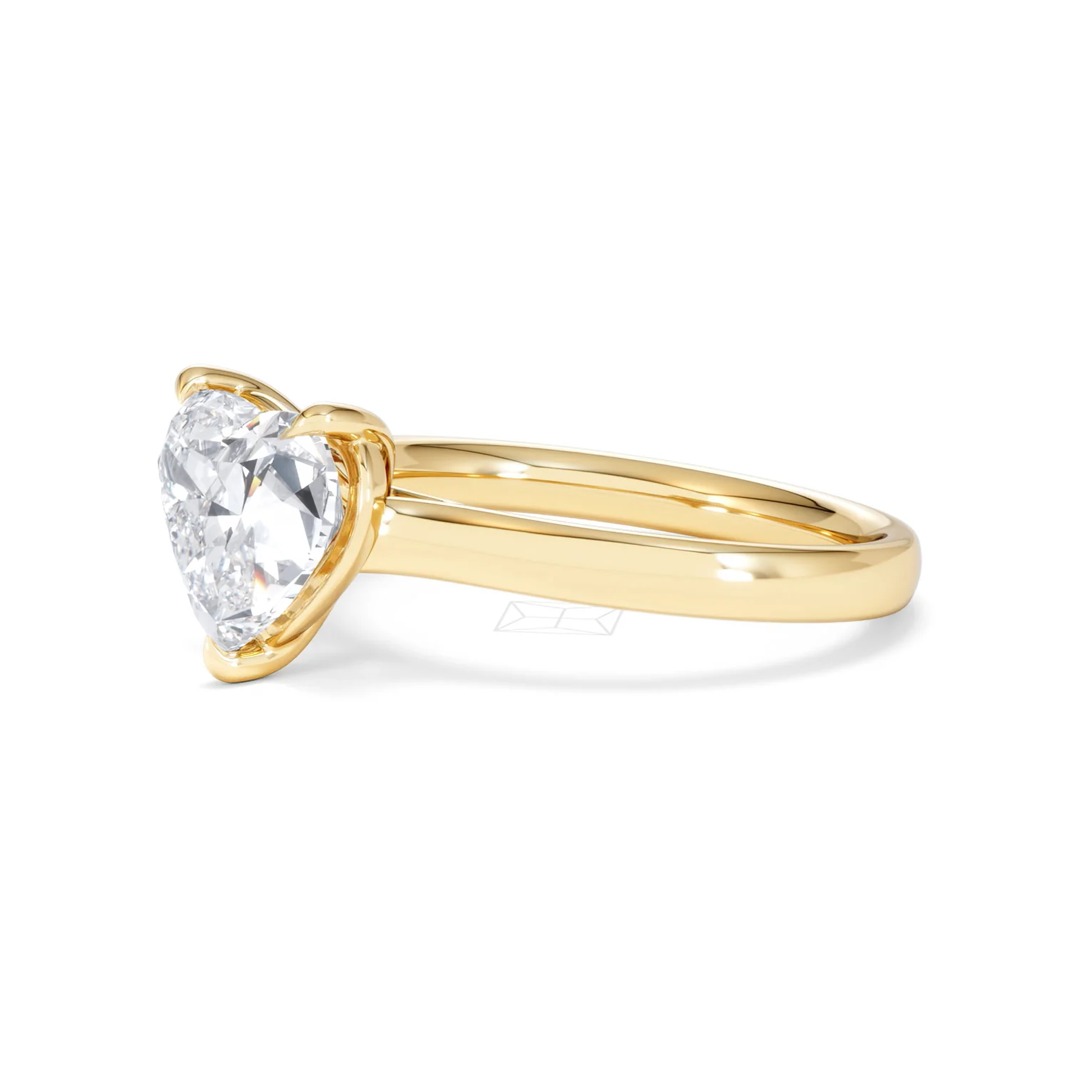 Amora Heart 2.00ct Lab Diamond Engagement Ring F/VS Set in 18K Gold - Image 76