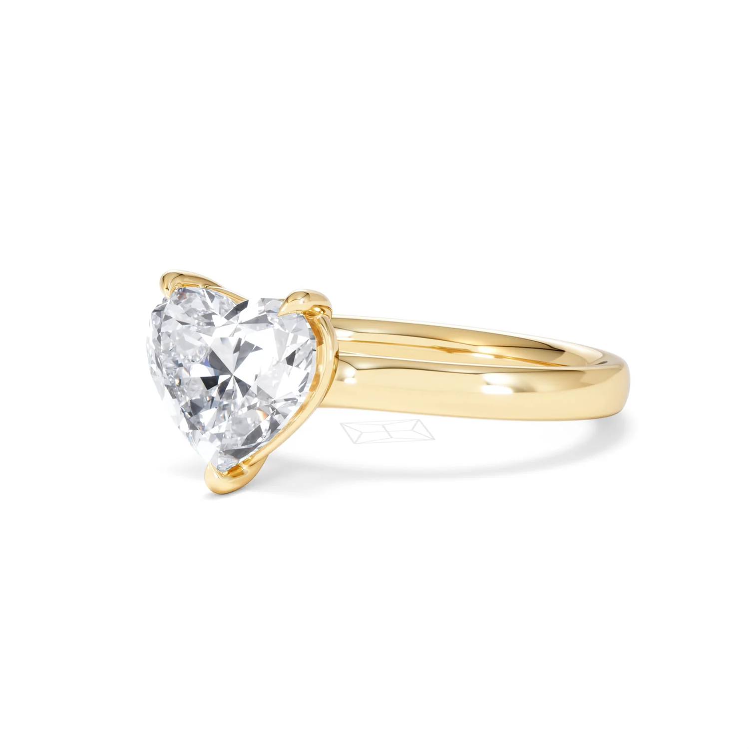 Amora Heart 2.00ct Lab Diamond Engagement Ring F/VS Set in 18K Gold - Image 80