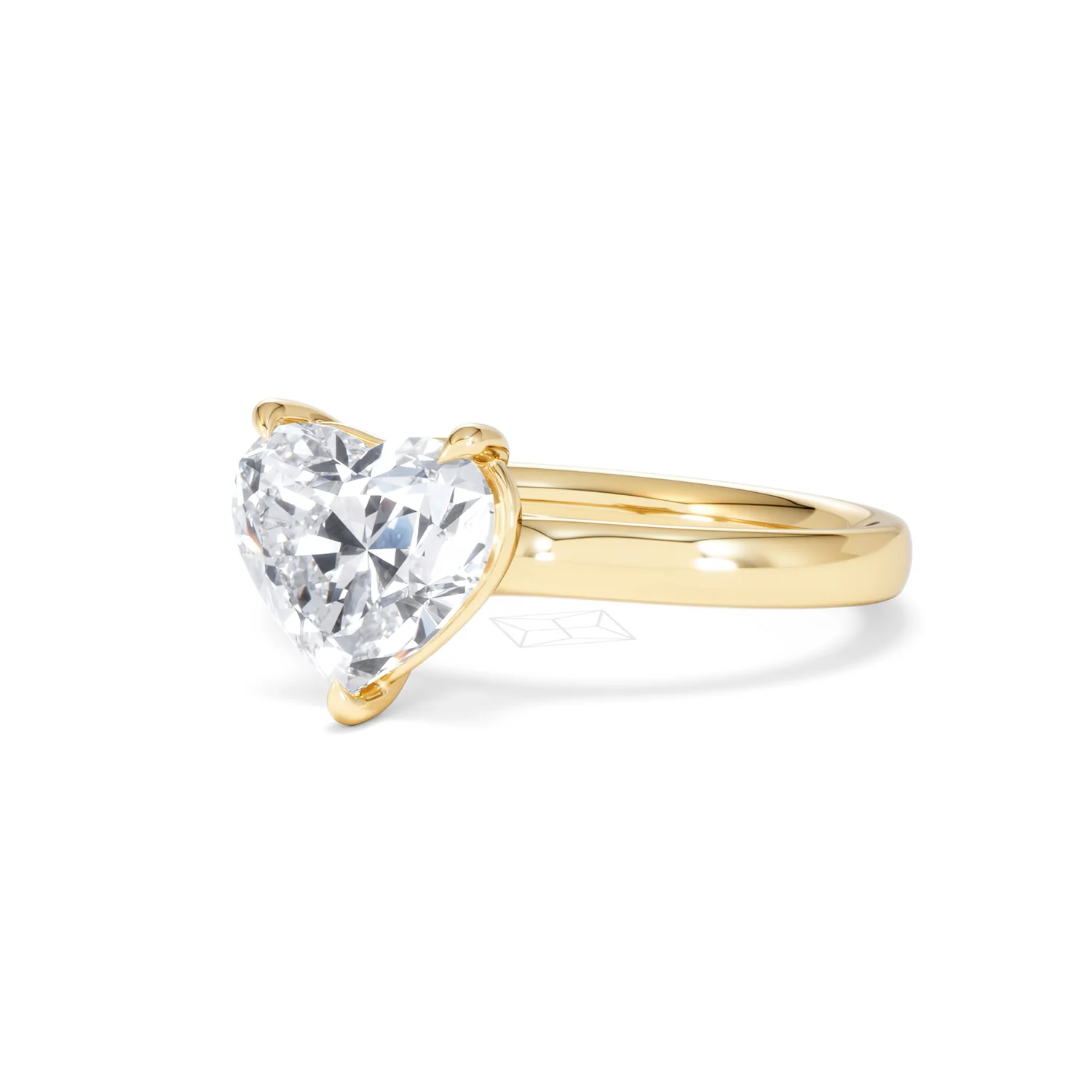 Amora Heart 2.00ct Lab Diamond Engagement Ring F/VS Set in 18K Gold - Image 81