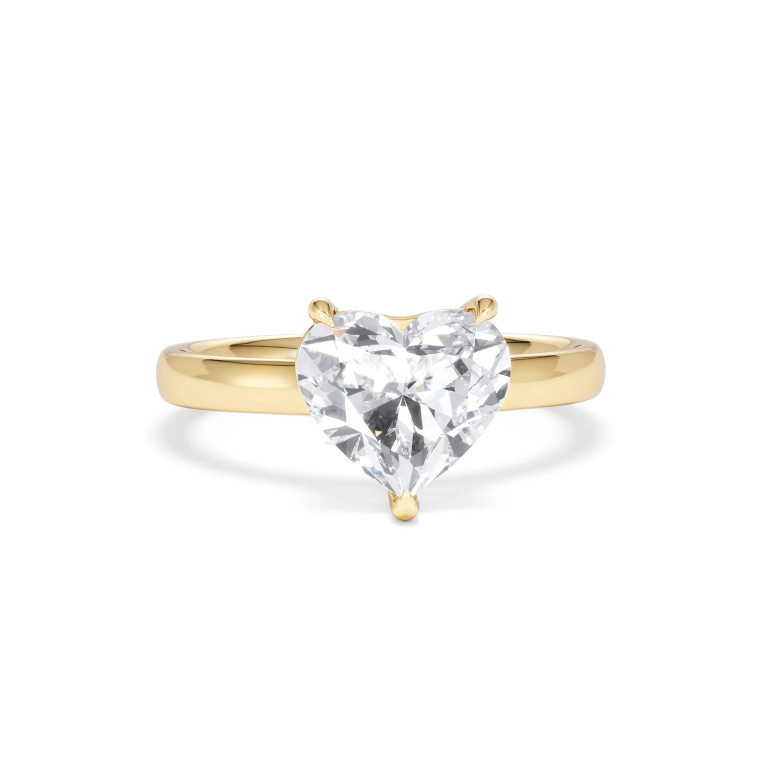 Amora Heart 2.00ct Lab Diamond Engagement Ring F/VS Set in 18K Gold - Image 9
