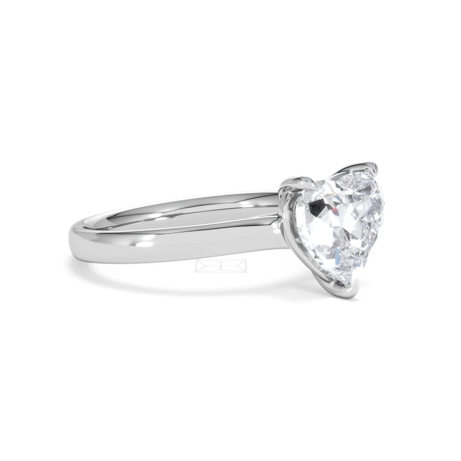 Amora Heart 2.00ct Lab Diamond Engagement Ring F/VS Set in 18K White Gold - Image 18