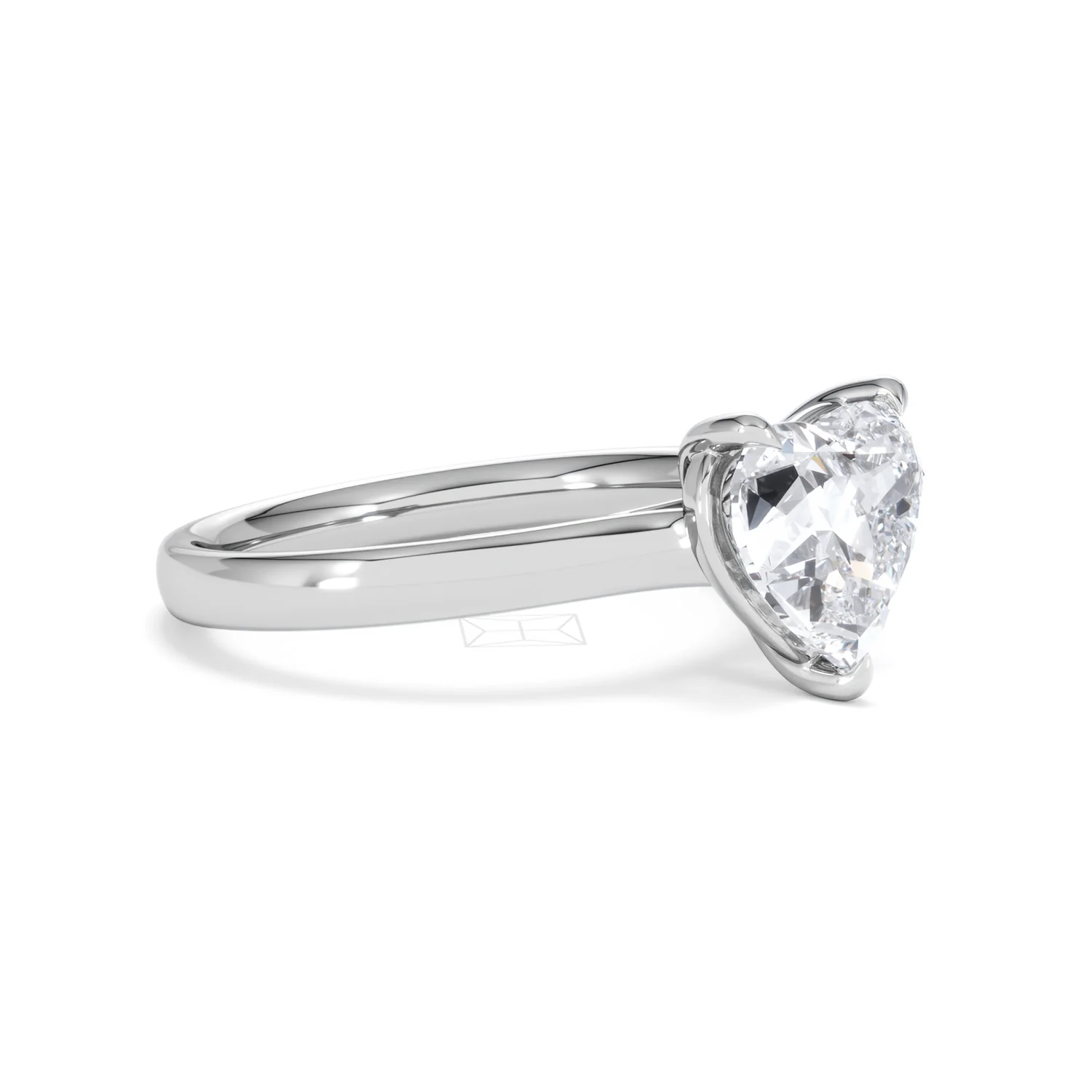 Amora Heart 2.00ct Lab Diamond Engagement Ring F/VS Set in 18K White Gold - Image 19