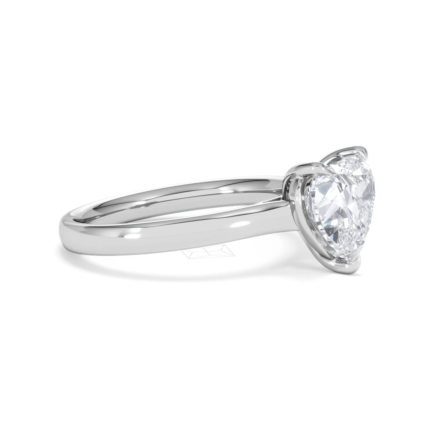 Amora Heart 2.00ct Lab Diamond Engagement Ring F/VS Set in 18K White Gold - Image 21