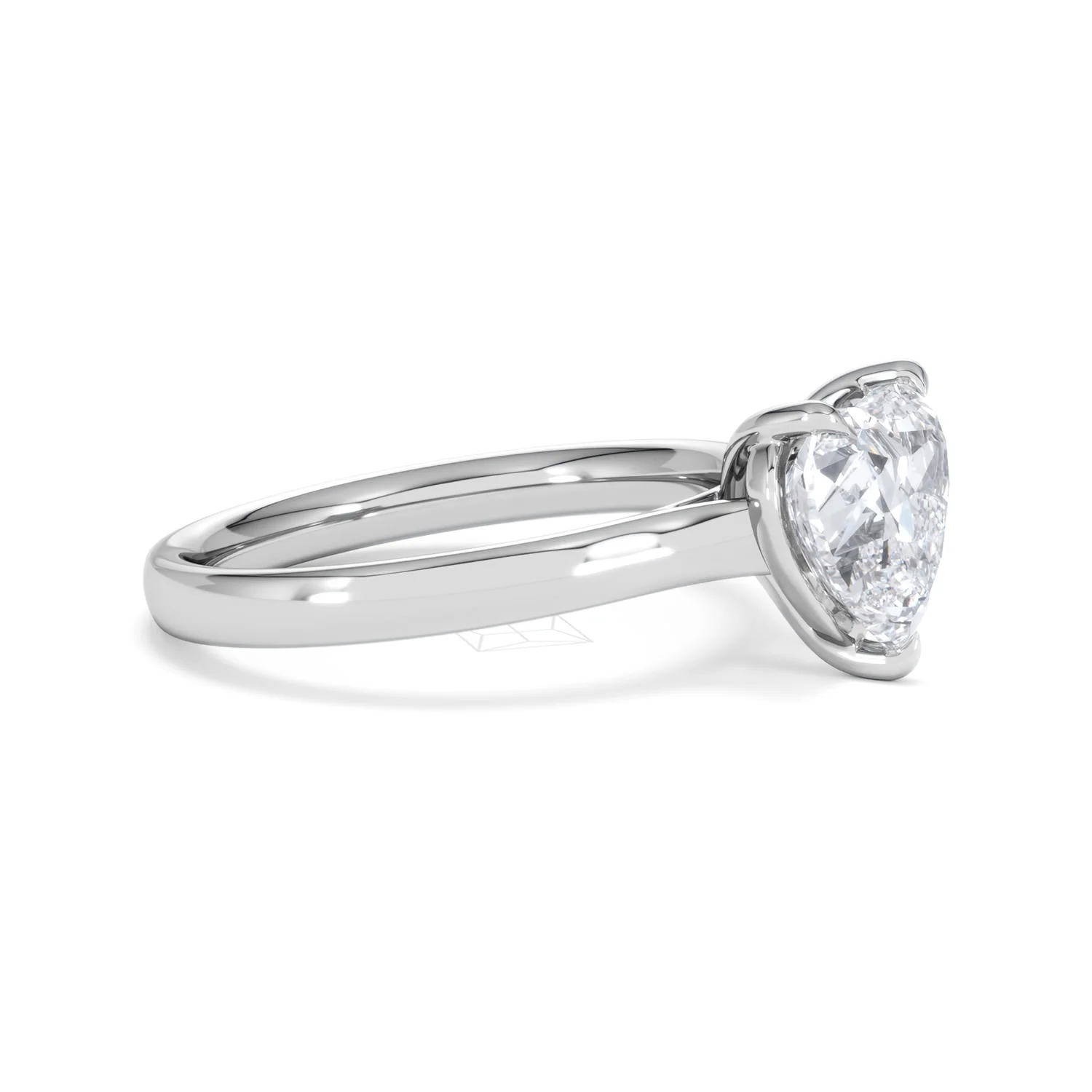 Amora Heart 2.00ct Lab Diamond Engagement Ring F/VS Set in 18K White Gold - Image 22