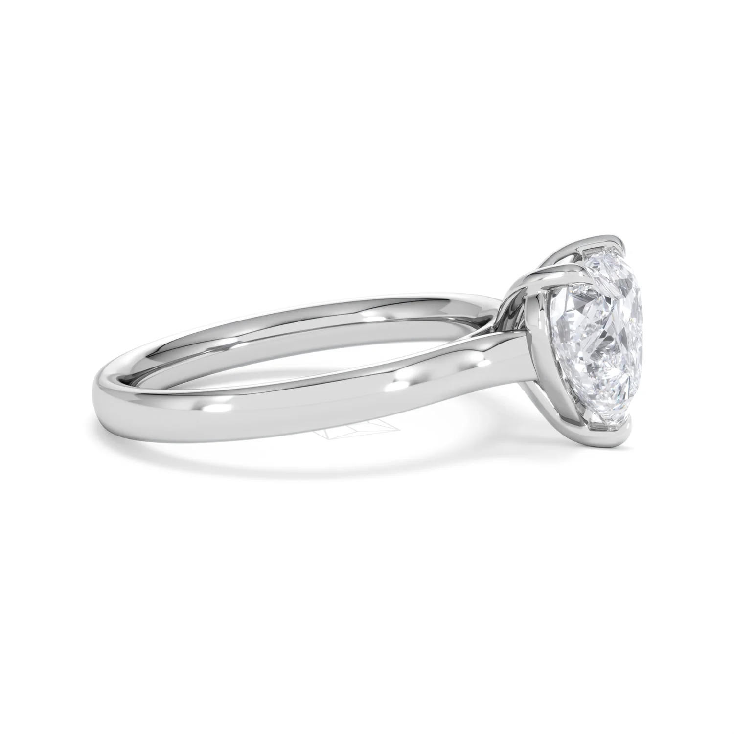 Amora Heart 2.00ct Lab Diamond Engagement Ring F/VS Set in 18K White Gold - Image 24