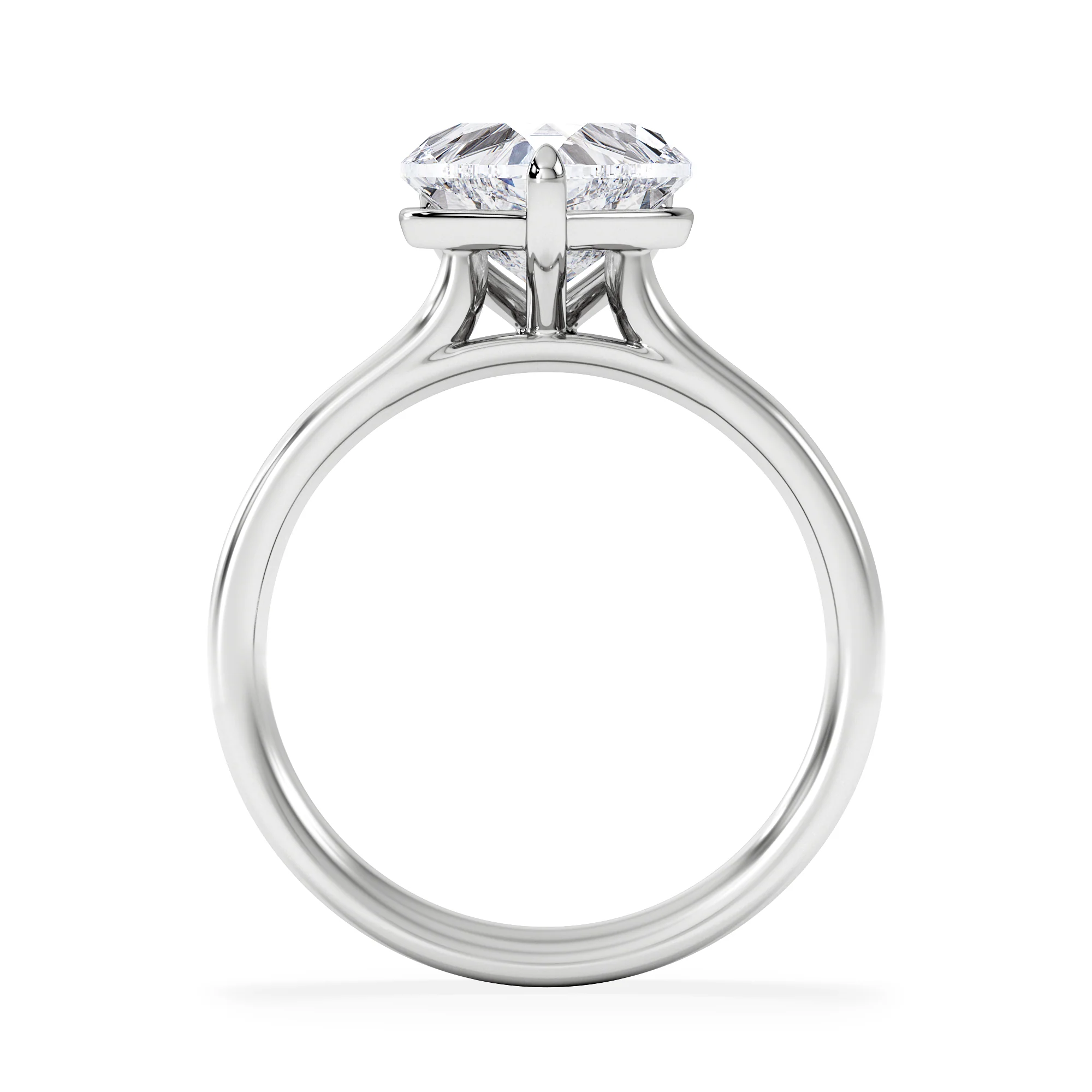 Amora Heart 2.00ct Lab Diamond Engagement Ring F/VS Set in 18K White Gold - Image 3