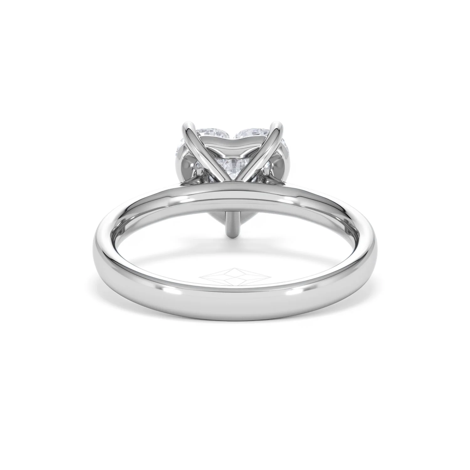 Amora Heart 2.00ct Lab Diamond Engagement Ring F/VS Set in 18K White Gold - Image 48