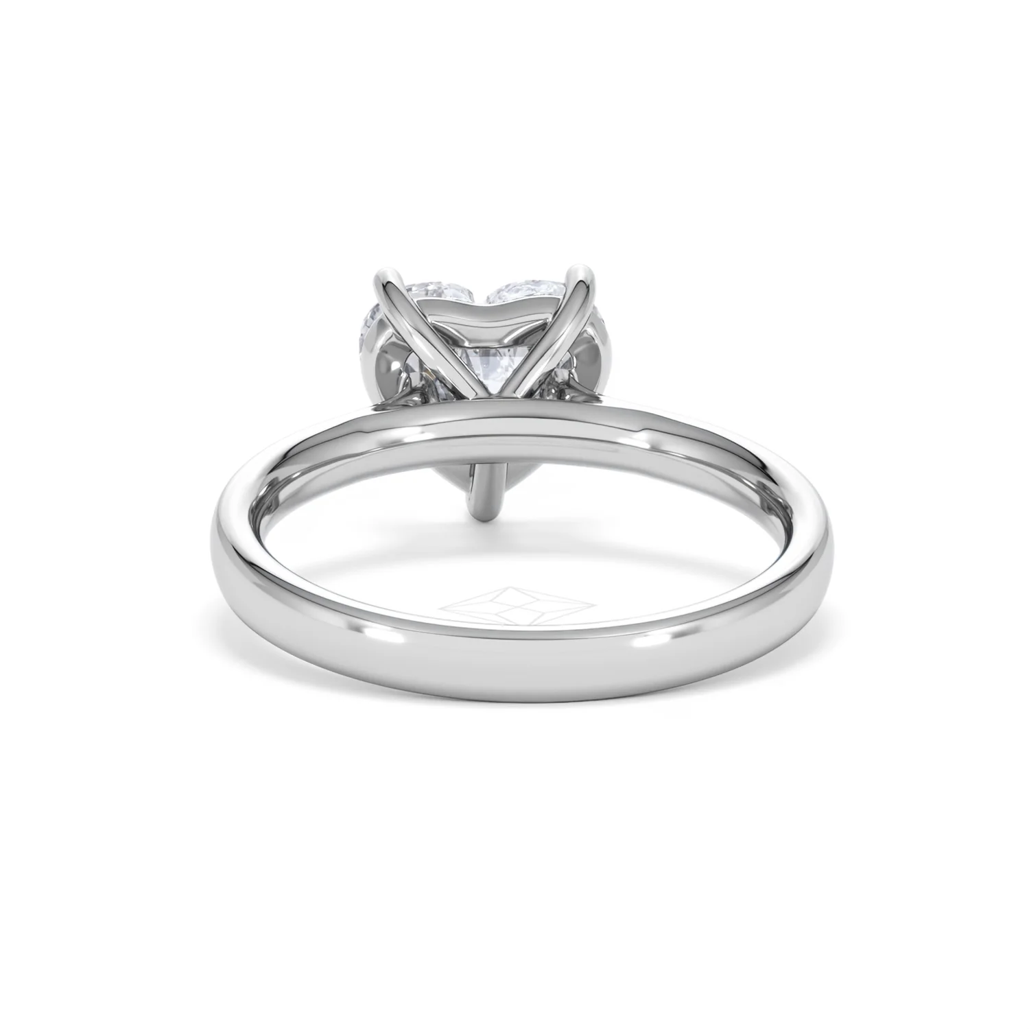 Amora Heart 2.00ct Lab Diamond Engagement Ring F/VS Set in 18K White Gold - Image 49