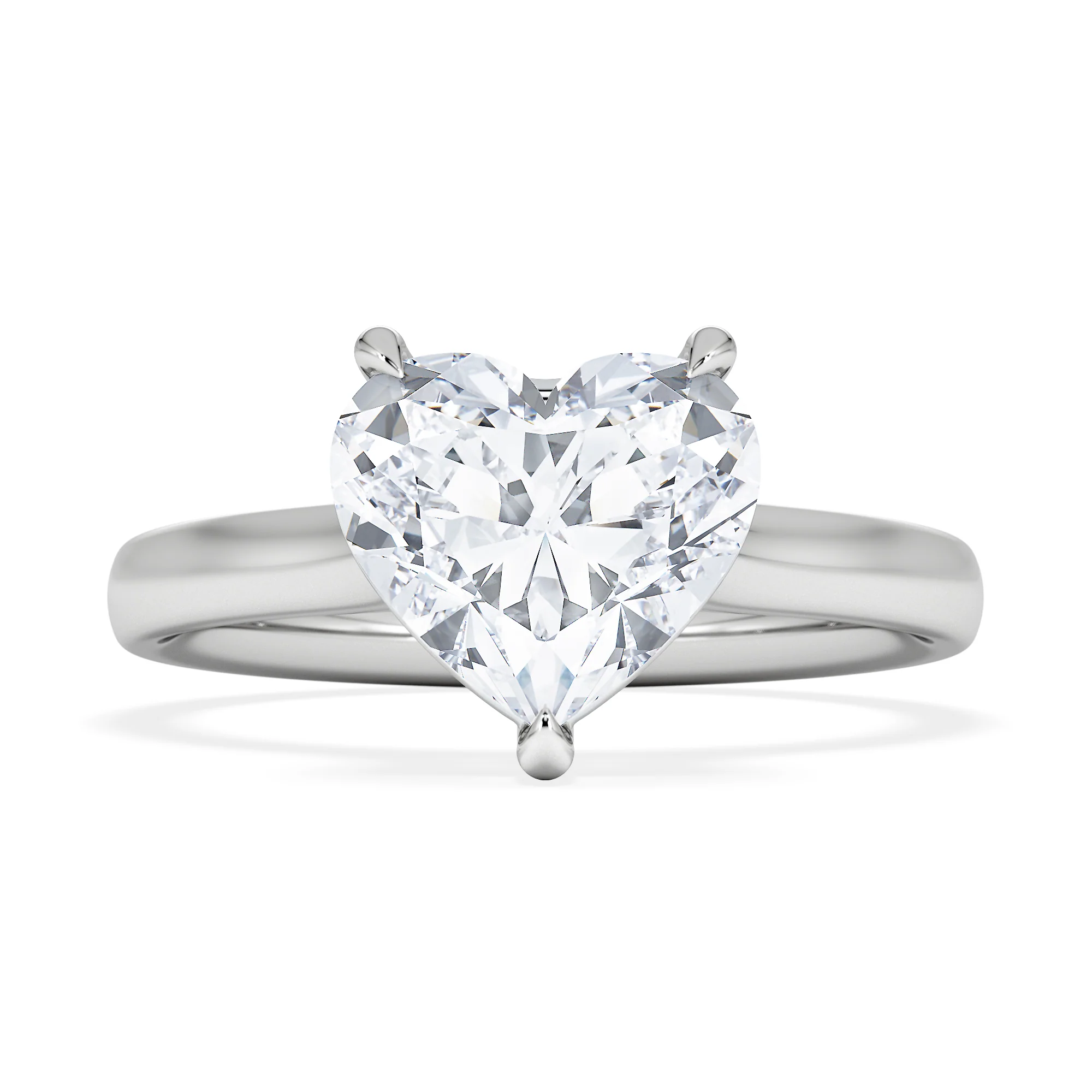 Amora Heart 2.00ct Lab Diamond Engagement Ring F/VS Set in 18K White Gold - Image 6