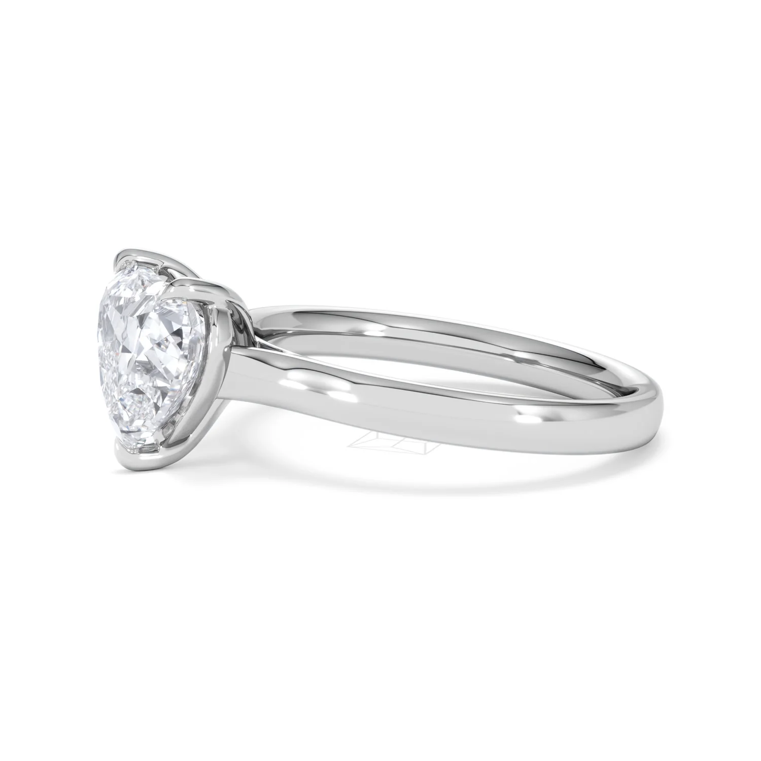 Amora Heart 2.00ct Lab Diamond Engagement Ring F/VS Set in 18K White Gold - Image 73