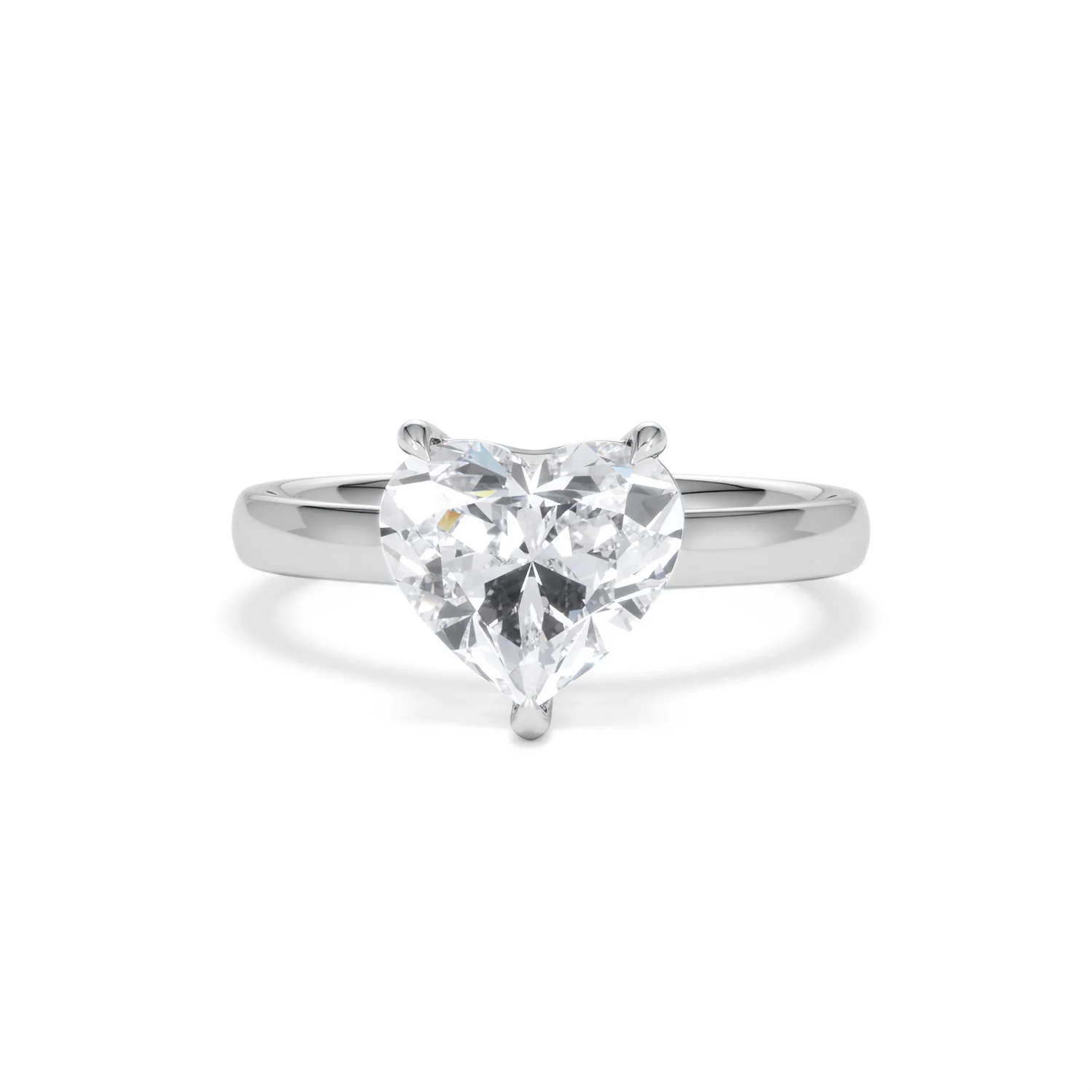 Amora Heart 2.00ct Lab Diamond Engagement Ring F/VS Set in 18K White Gold - Image 87