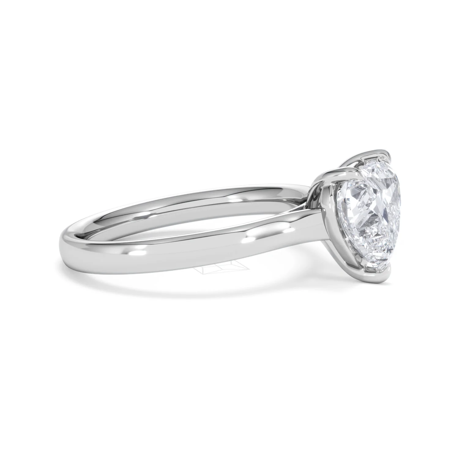 Amora Heart 2.00ct Lab Diamond Engagement Ring F/VS Set in Platinum - Image 23