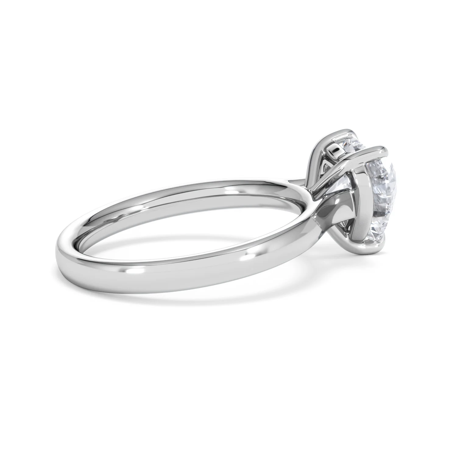 Amora Heart 2.00ct Lab Diamond Engagement Ring F/VS Set in Platinum - Image 32