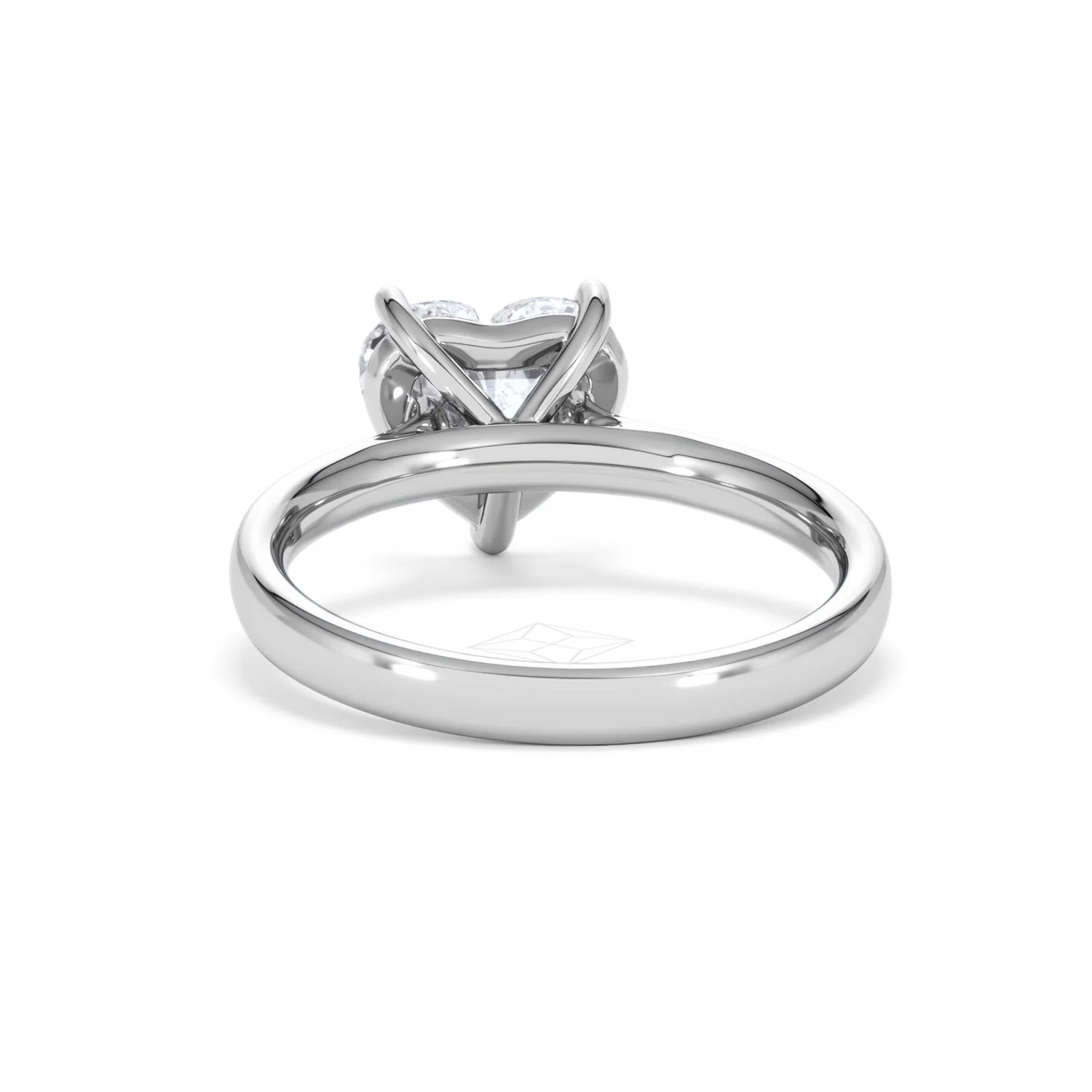 Amora Heart 2.00ct Lab Diamond Engagement Ring F/VS Set in Platinum - Image 50