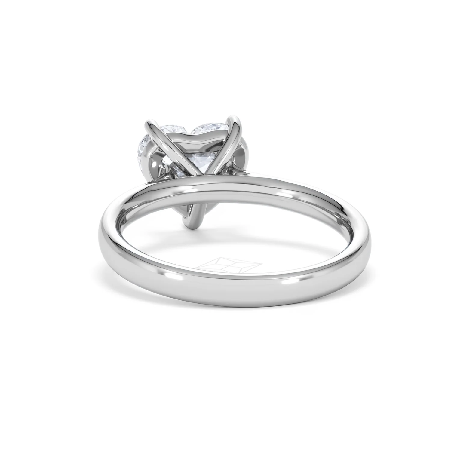 Amora Heart 2.00ct Lab Diamond Engagement Ring F/VS Set in Platinum - Image 51