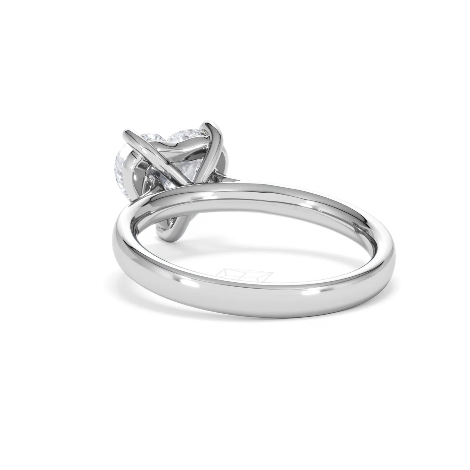 Amora Heart 2.00ct Lab Diamond Engagement Ring F/VS Set in Platinum - Image 54