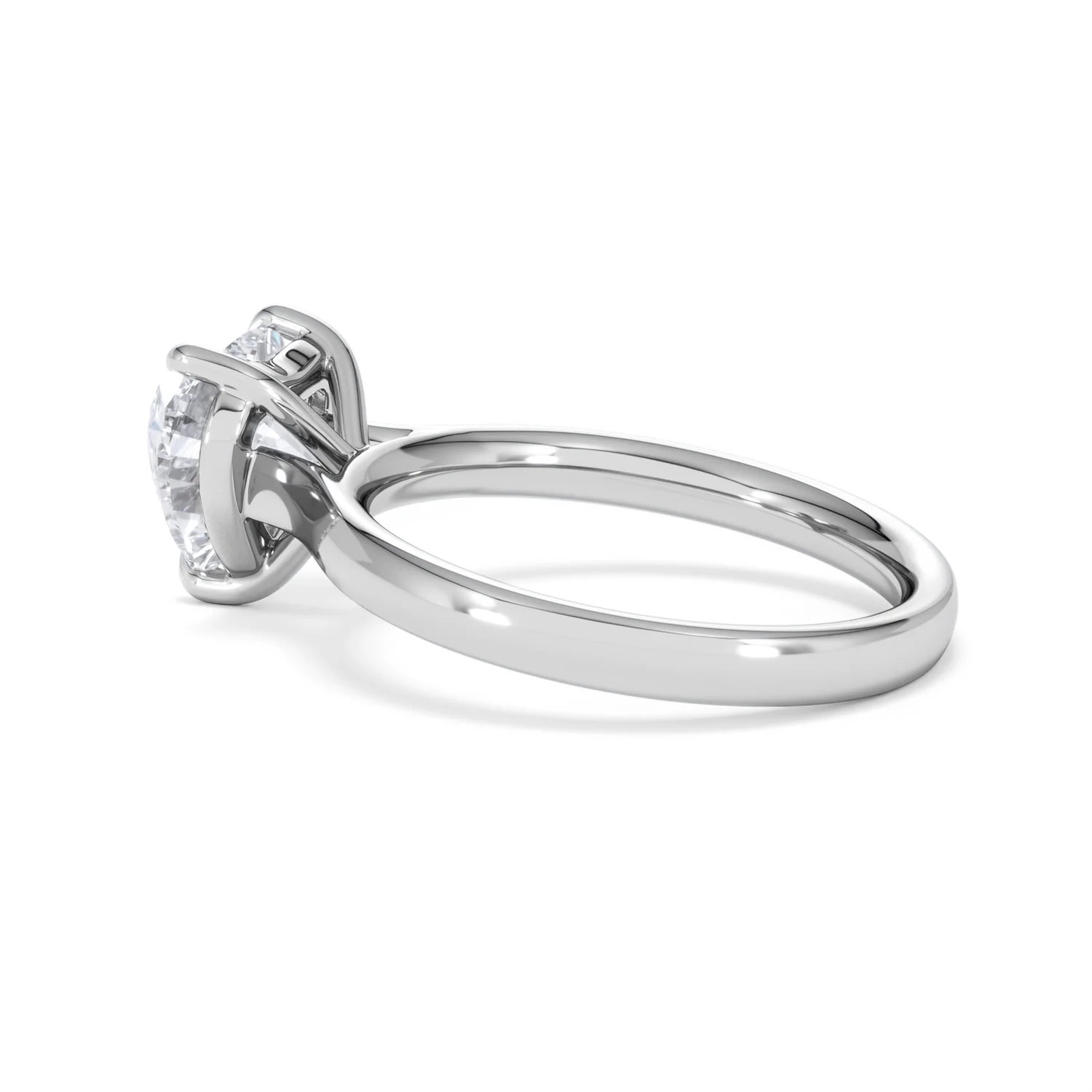 Amora Heart 2.00ct Lab Diamond Engagement Ring F/VS Set in Platinum - Image 63