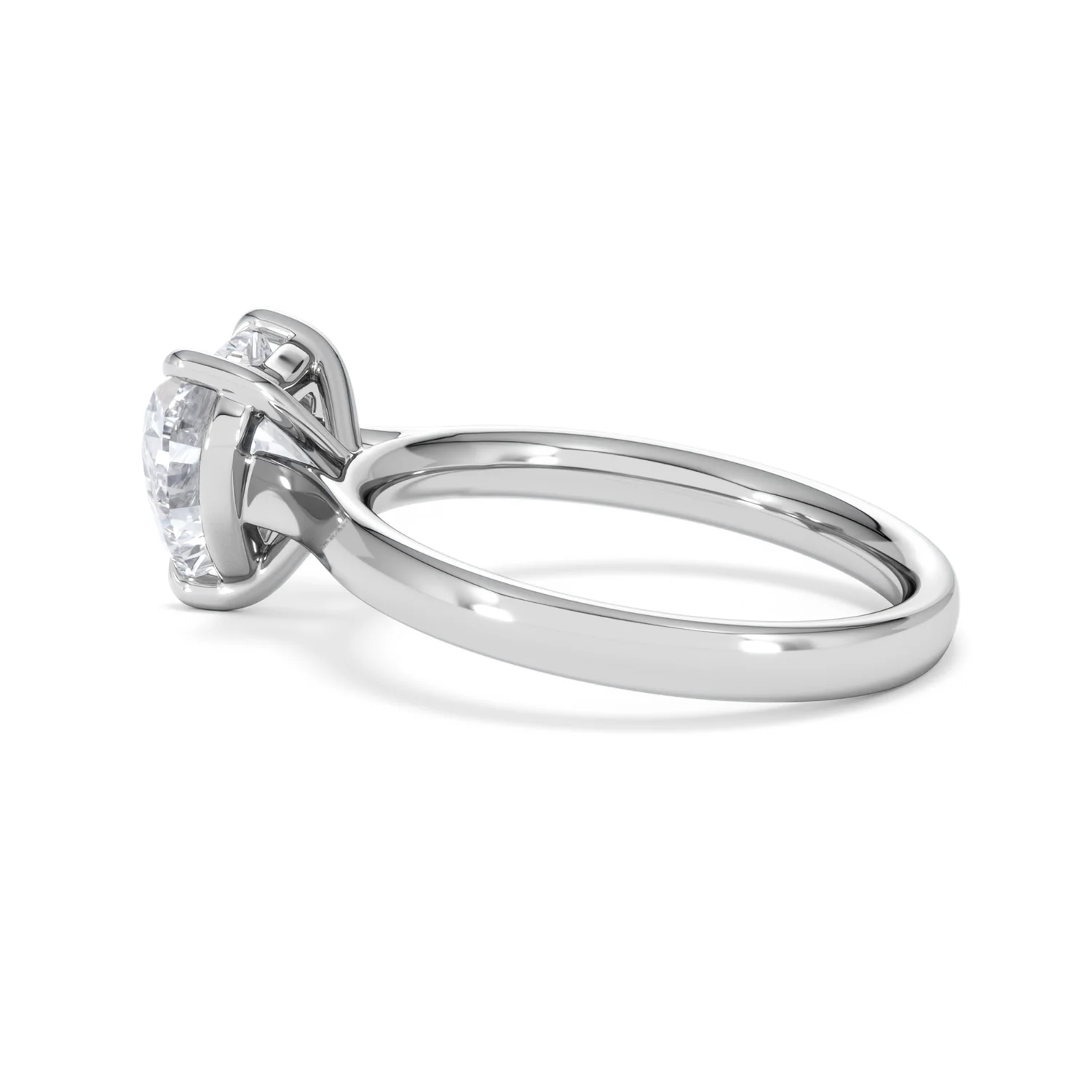Amora Heart 2.00ct Lab Diamond Engagement Ring F/VS Set in Platinum - Image 64
