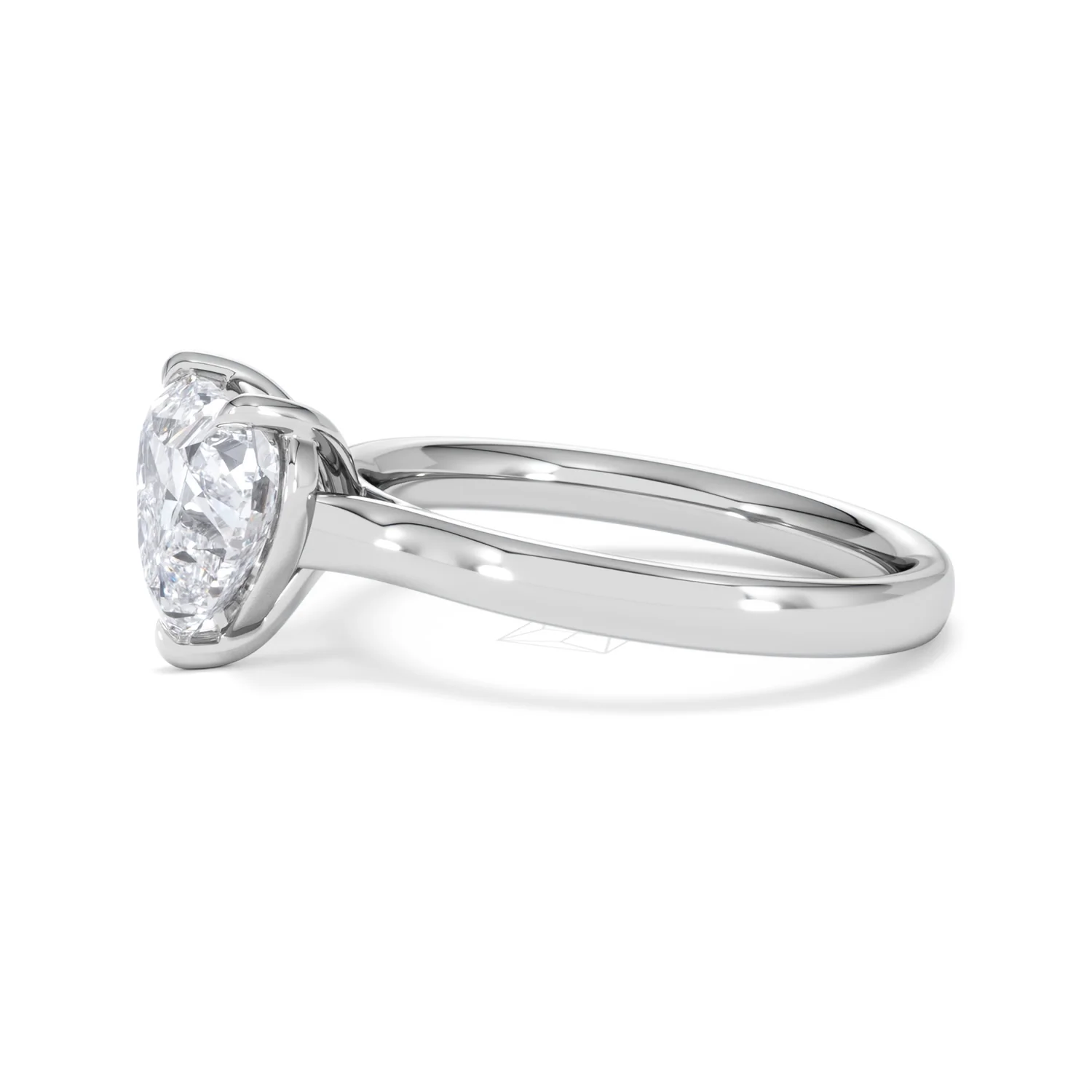 Amora Heart 2.00ct Lab Diamond Engagement Ring F/VS Set in Platinum - Image 72