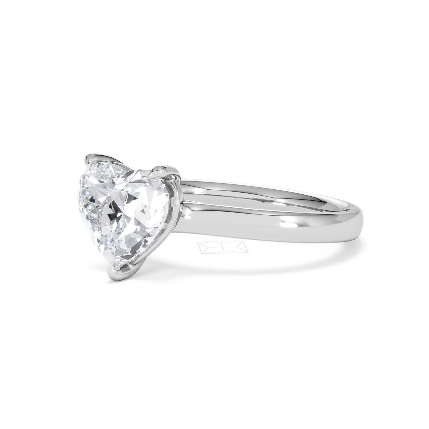 Amora Heart 2.00ct Lab Diamond Engagement Ring F/VS Set in Platinum - Image 79