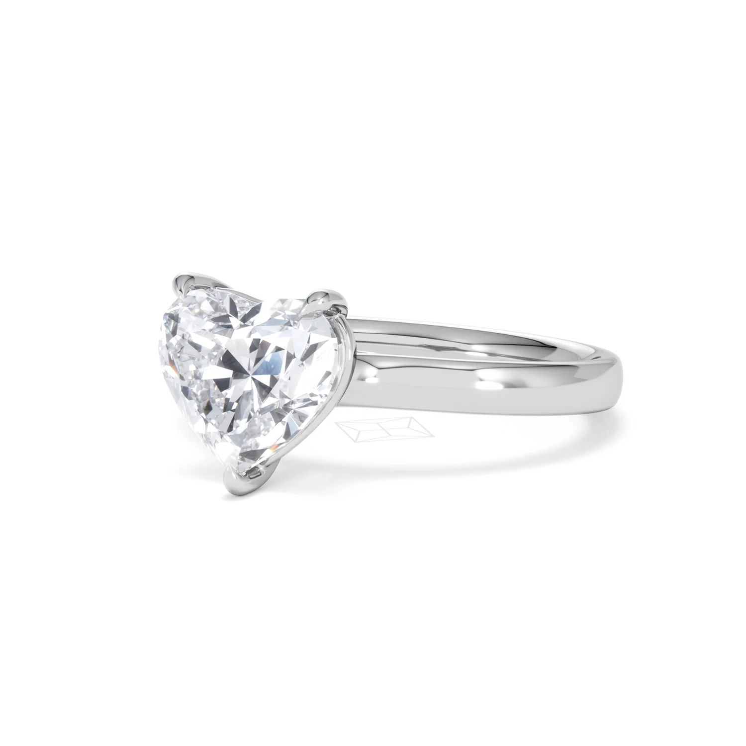Amora Heart 2.00ct Lab Diamond Engagement Ring F/VS Set in Platinum - Image 81