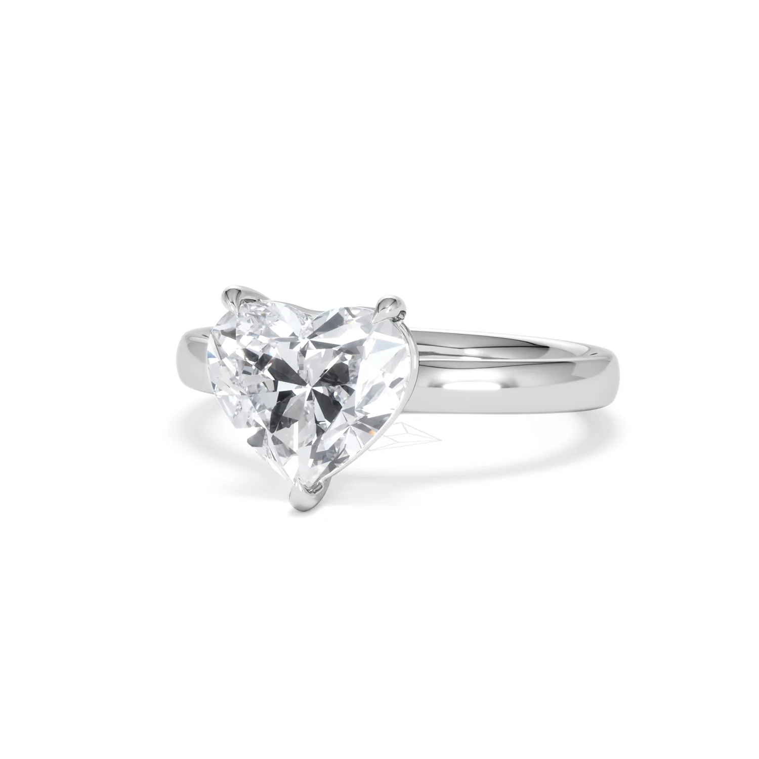 Amora Heart 2.00ct Lab Diamond Engagement Ring F/VS Set in Platinum - Image 84
