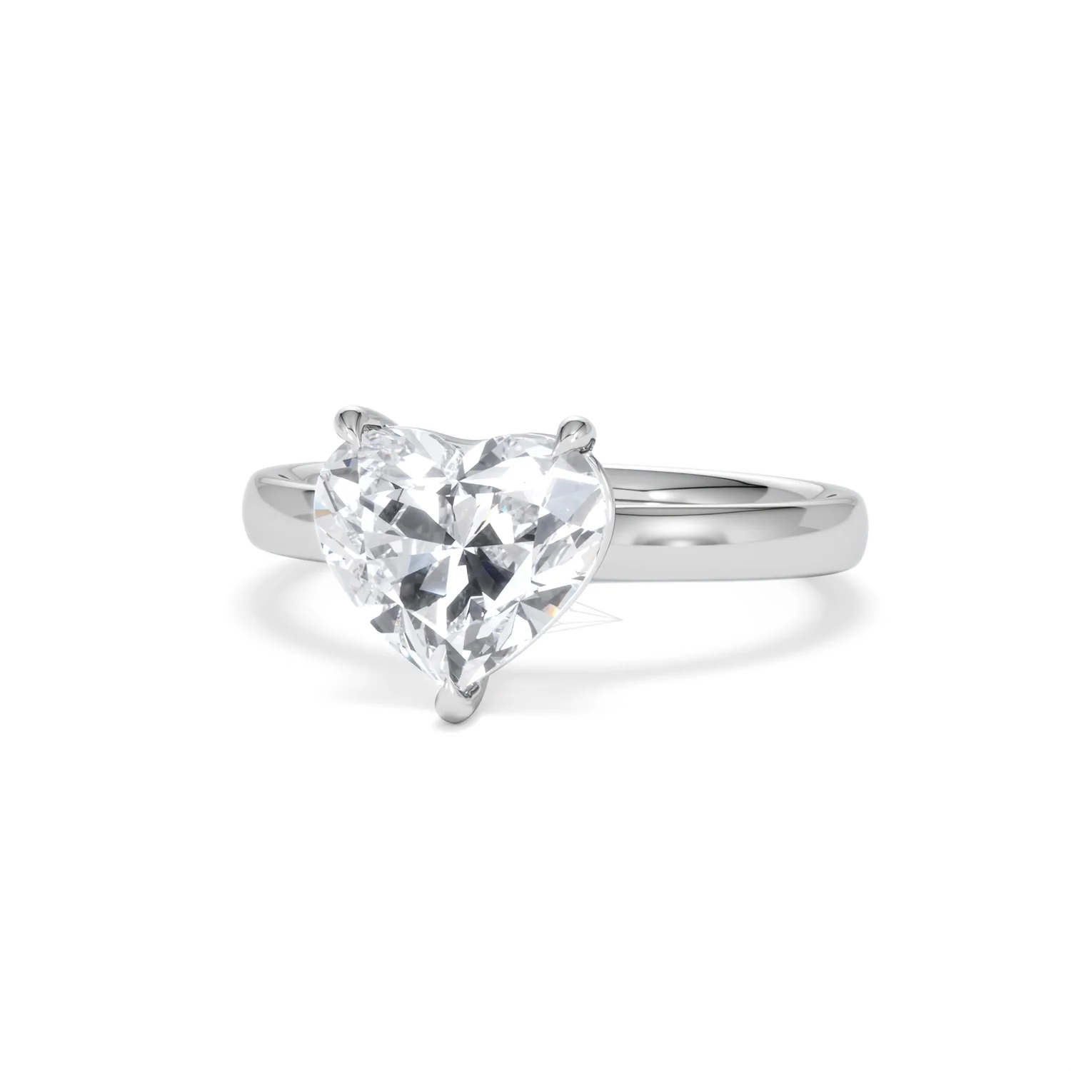 Amora Heart 2.00ct Lab Diamond Engagement Ring F/VS Set in Platinum - Image 85