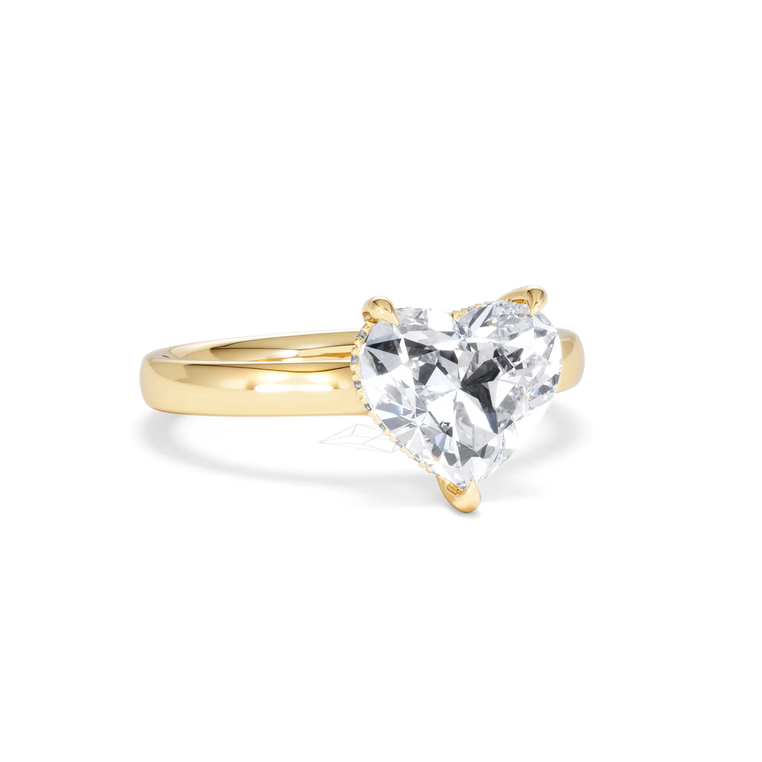 Amora Heart 2.09ct Hidden Halo Lab Diamond Engagement Ring F/VS Set in 18K Gold - Image 12