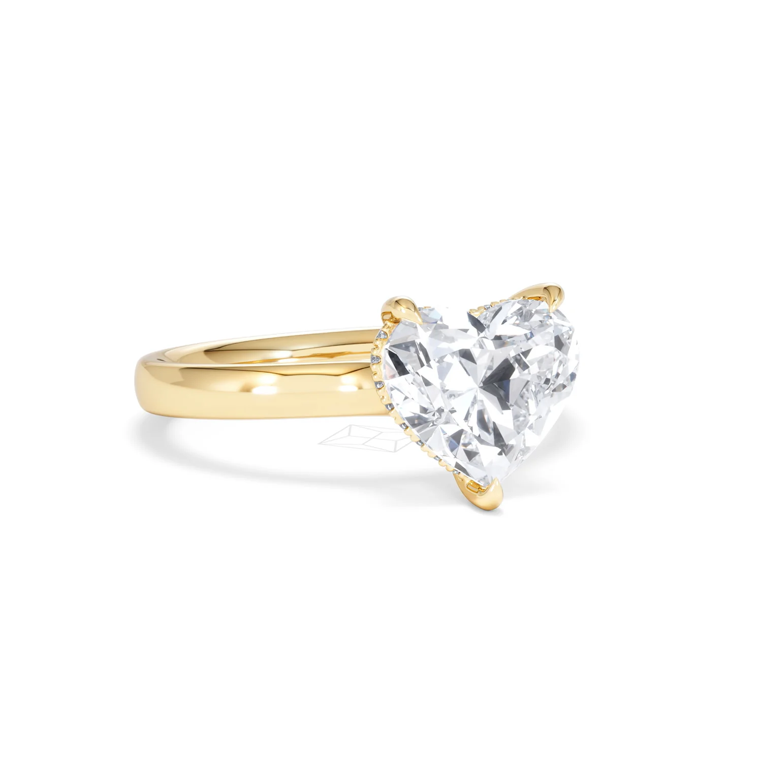 Amora Heart 2.09ct Hidden Halo Lab Diamond Engagement Ring F/VS Set in 18K Gold - Image 13