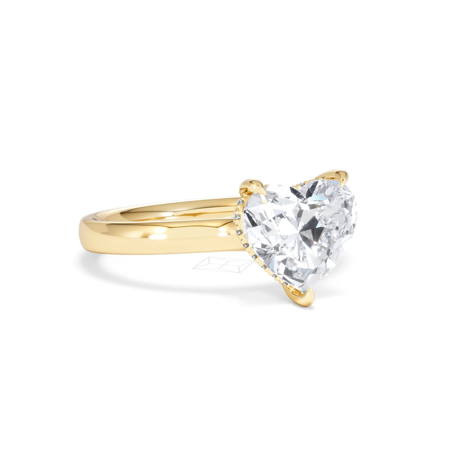 Amora Heart 2.09ct Hidden Halo Lab Diamond Engagement Ring F/VS Set in 18K Gold - Image 14