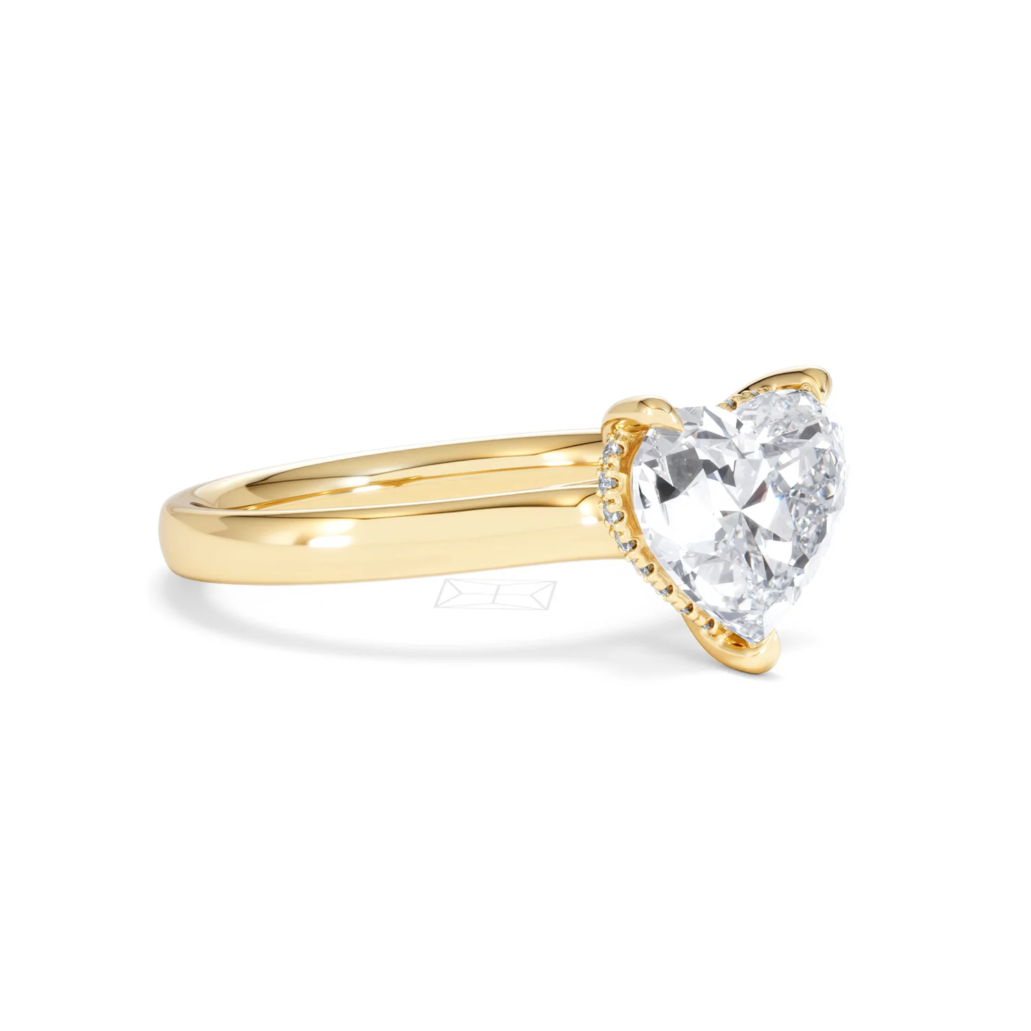 Amora Heart 2.09ct Hidden Halo Lab Diamond Engagement Ring F/VS Set in 18K Gold - Image 17