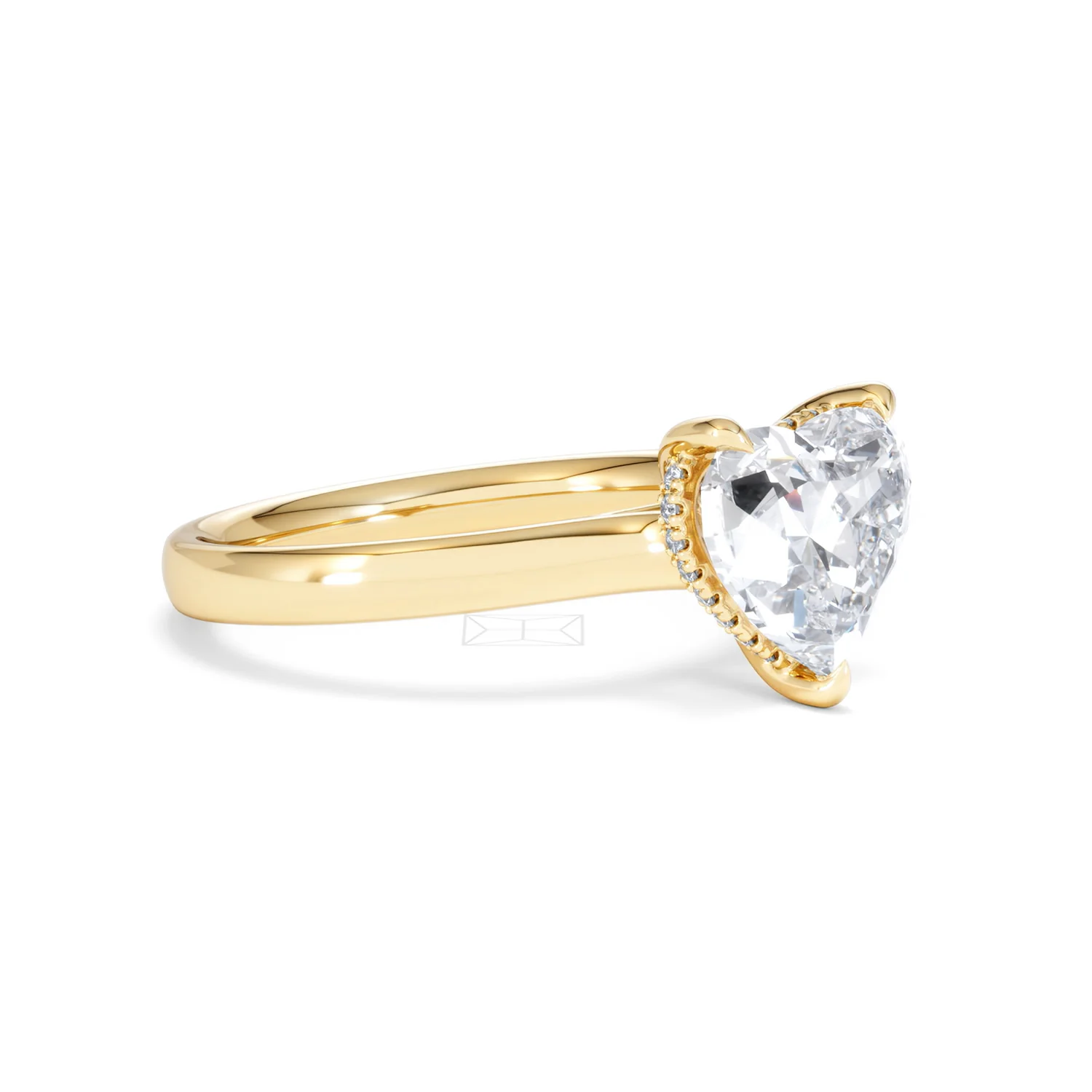 Amora Heart 2.09ct Hidden Halo Lab Diamond Engagement Ring F/VS Set in 18K Gold - Image 18