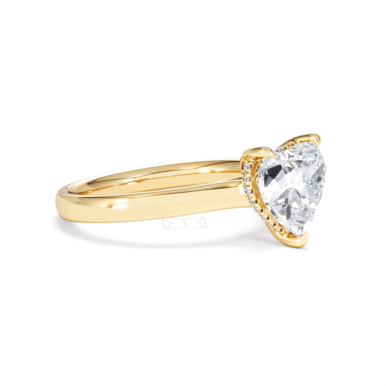 Amora Heart 2.09ct Hidden Halo Lab Diamond Engagement Ring F/VS Set in 18K Gold - Image 19