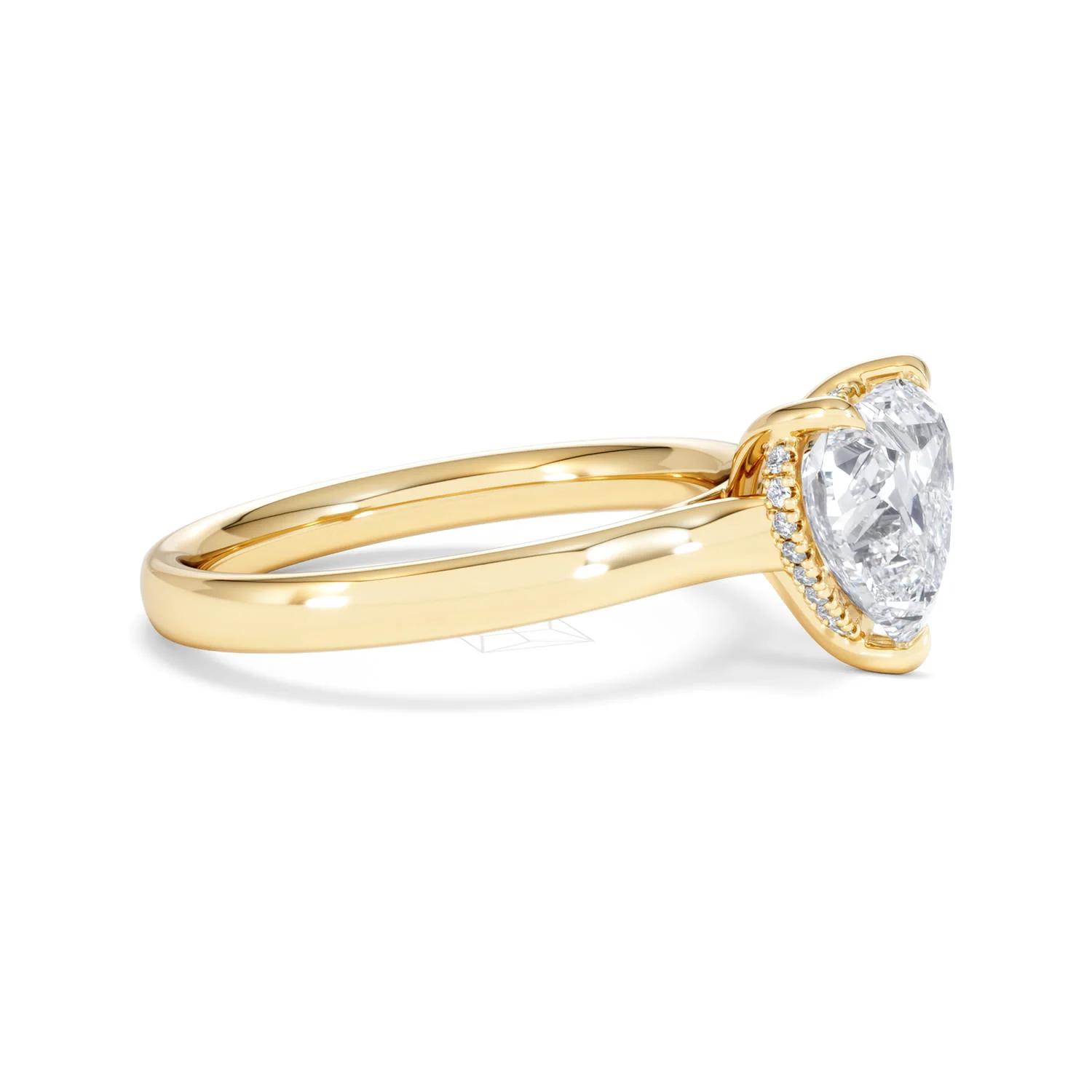 Amora Heart 2.09ct Hidden Halo Lab Diamond Engagement Ring F/VS Set in 18K Gold - Image 23