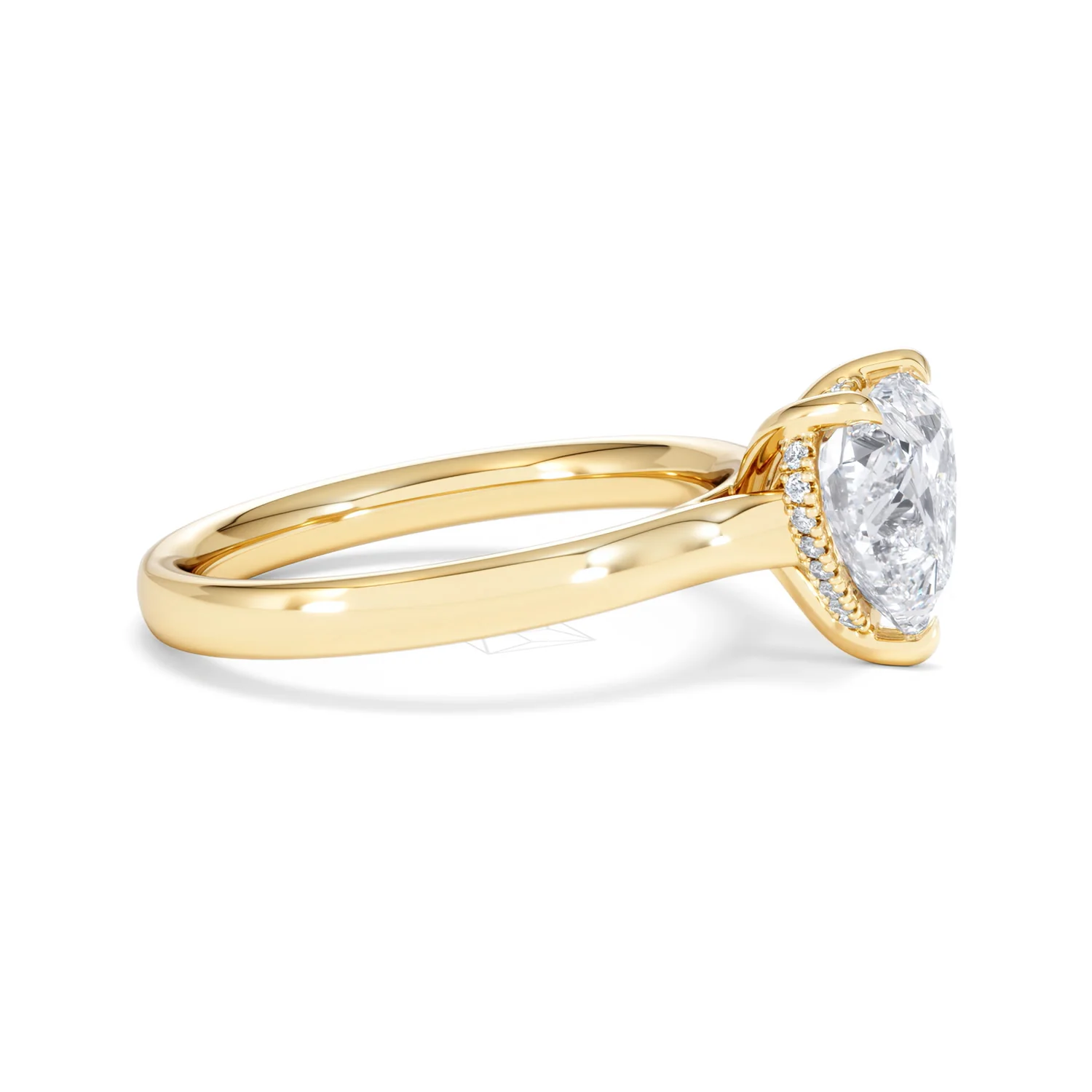 Amora Heart 2.09ct Hidden Halo Lab Diamond Engagement Ring F/VS Set in 18K Gold - Image 24