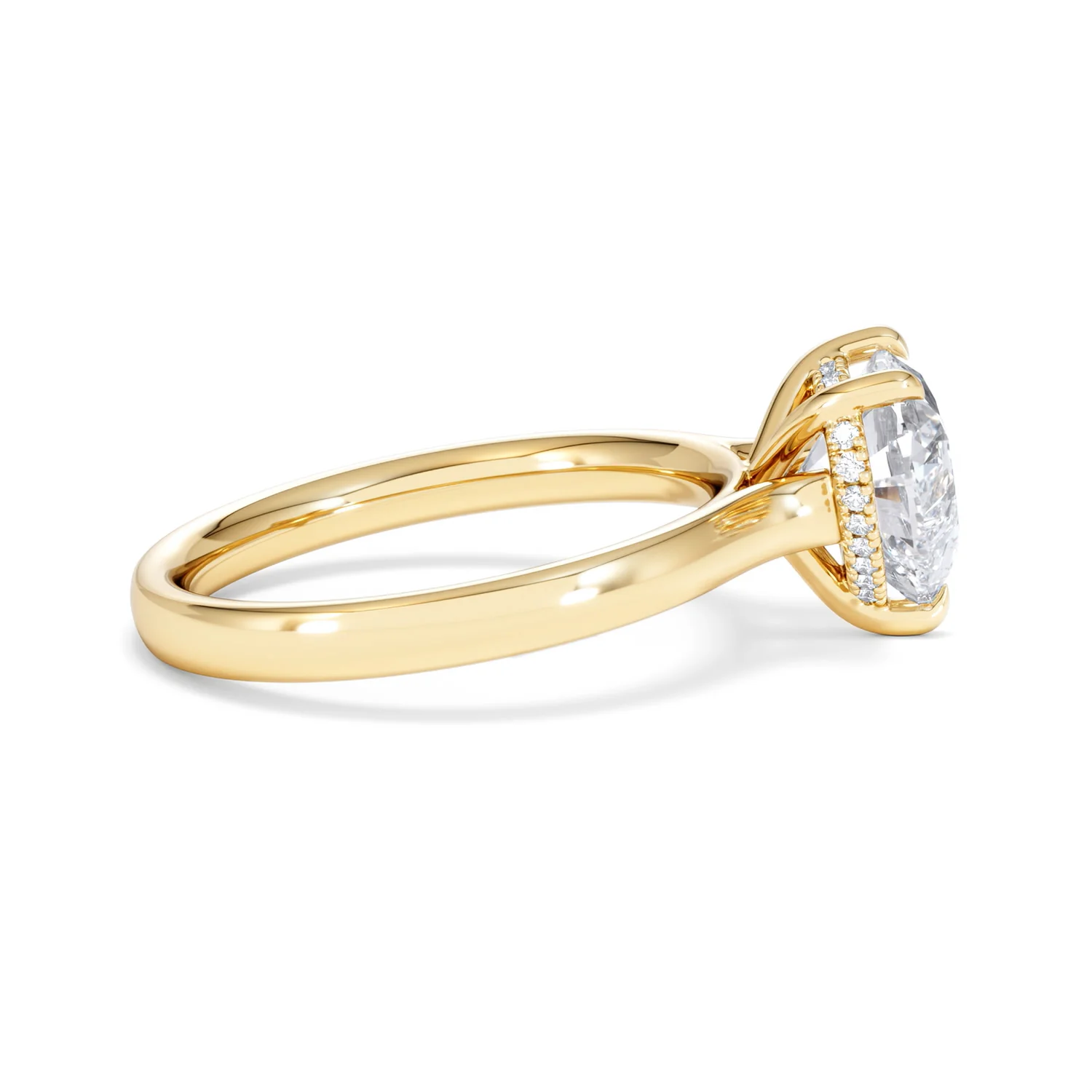 Amora Heart 2.09ct Hidden Halo Lab Diamond Engagement Ring F/VS Set in 18K Gold - Image 28