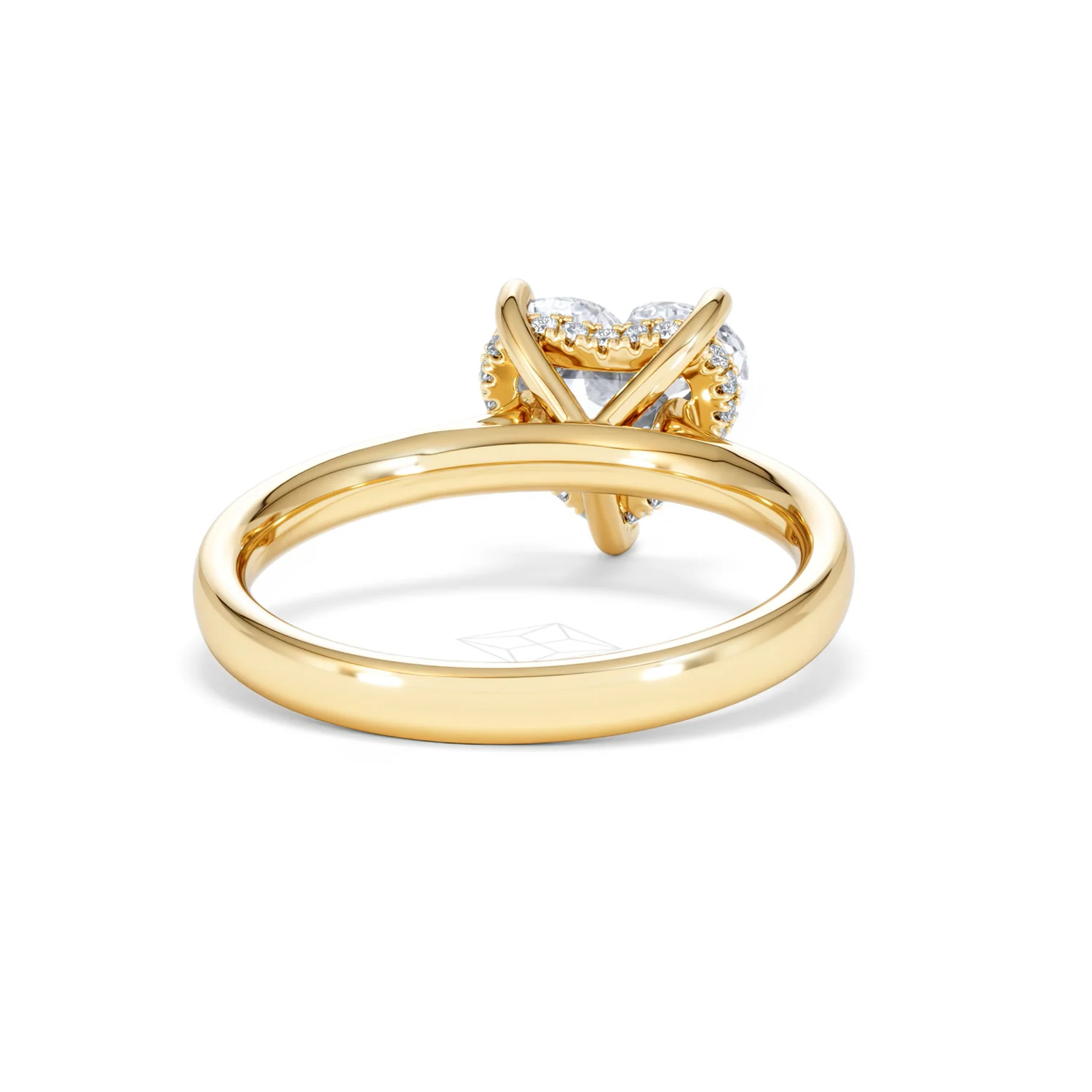 Amora Heart 2.09ct Hidden Halo Lab Diamond Engagement Ring F/VS Set in 18K Gold - Image 45