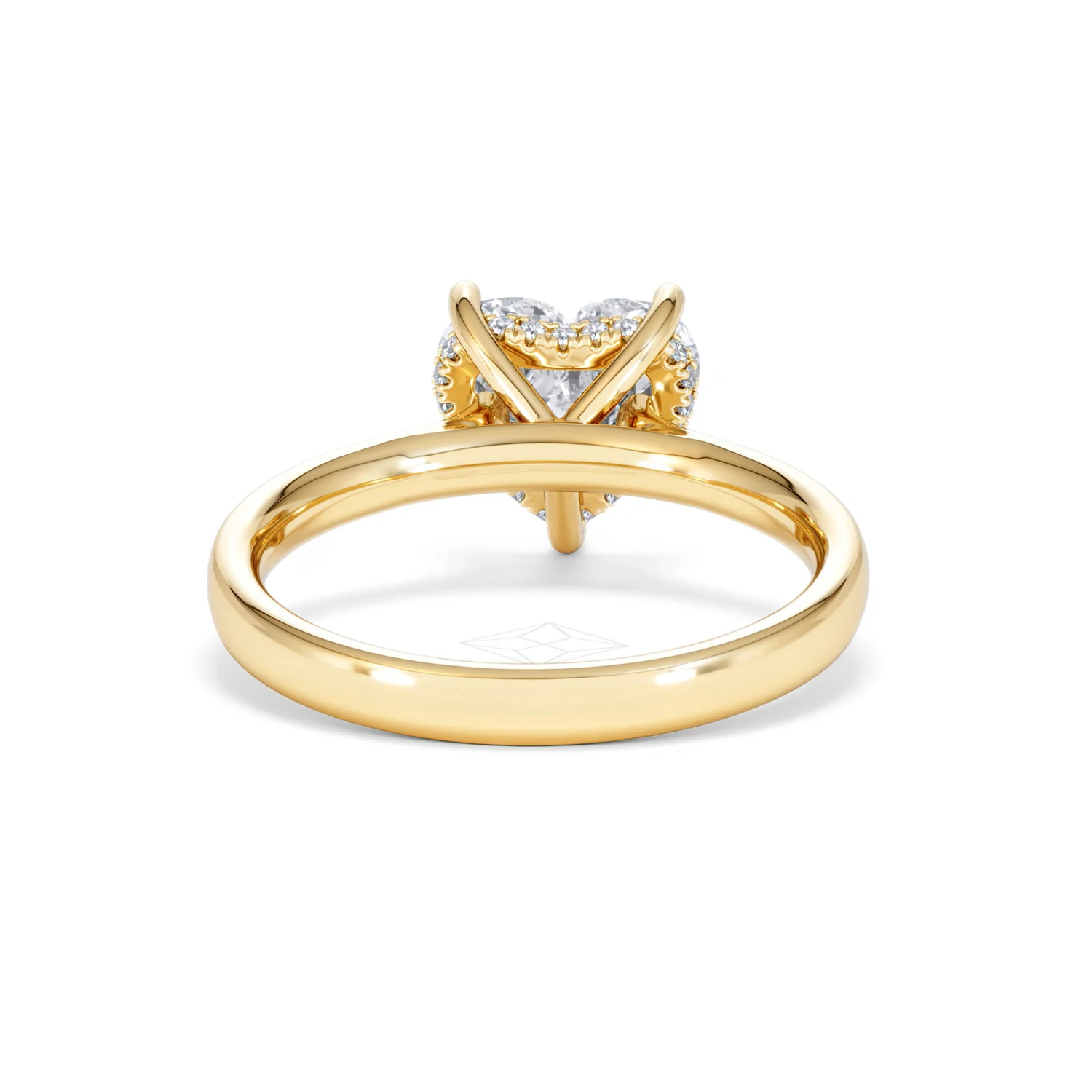 Amora Heart 2.09ct Hidden Halo Lab Diamond Engagement Ring F/VS Set in 18K Gold - Image 47