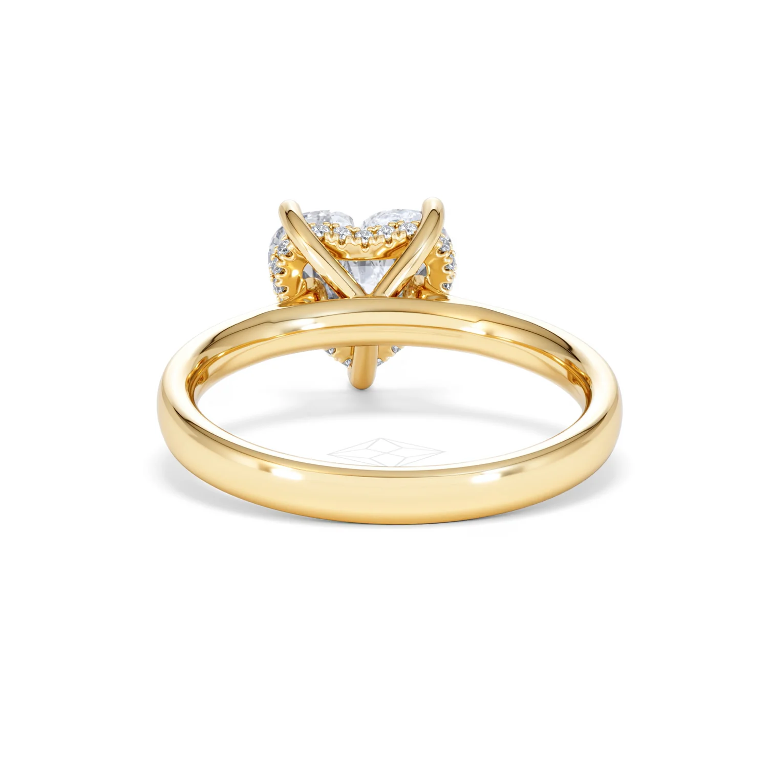 Amora Heart 2.09ct Hidden Halo Lab Diamond Engagement Ring F/VS Set in 18K Gold - Image 49