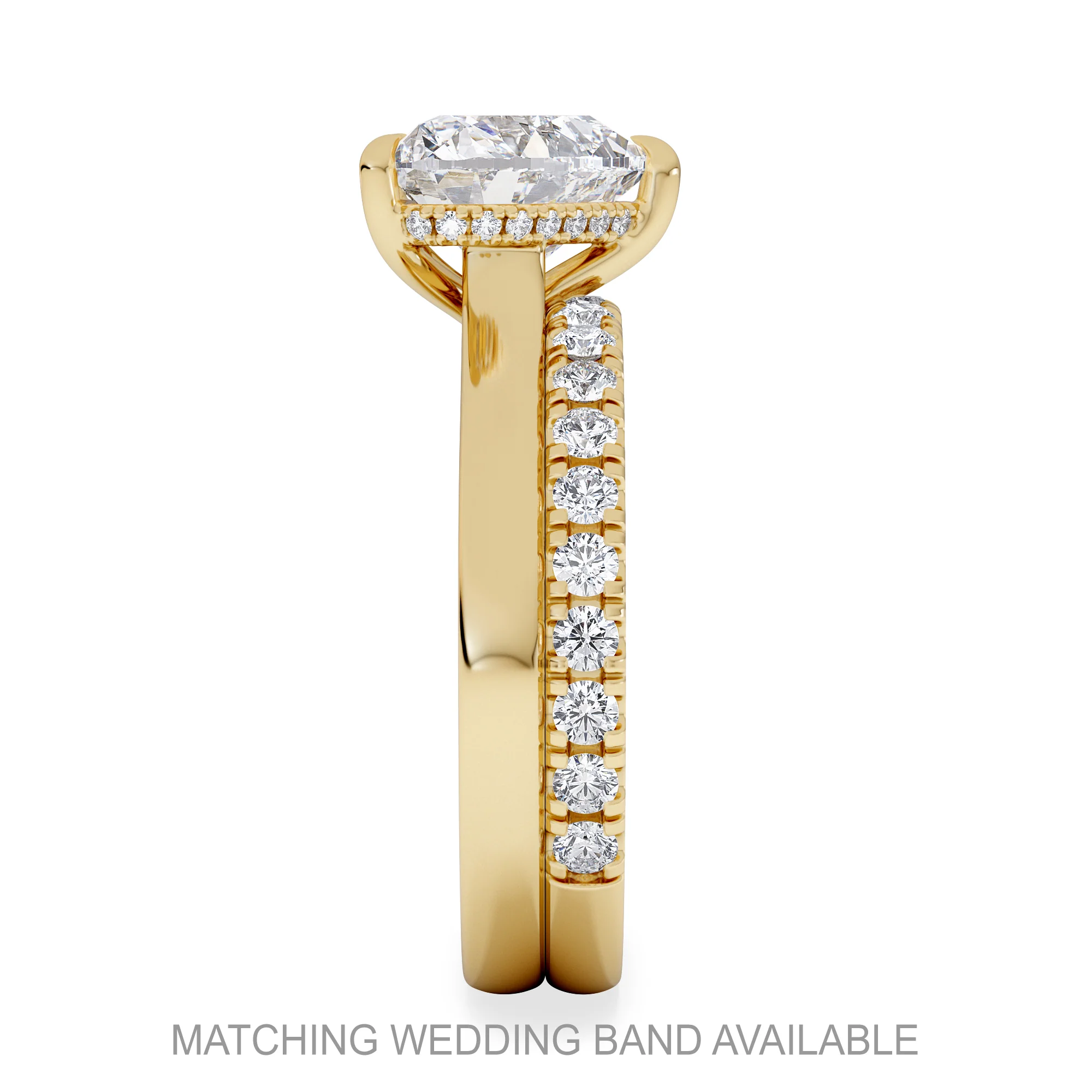 Amora Heart 2.09ct Hidden Halo Lab Diamond Engagement Ring F/VS Set in 18K Gold - Image 5