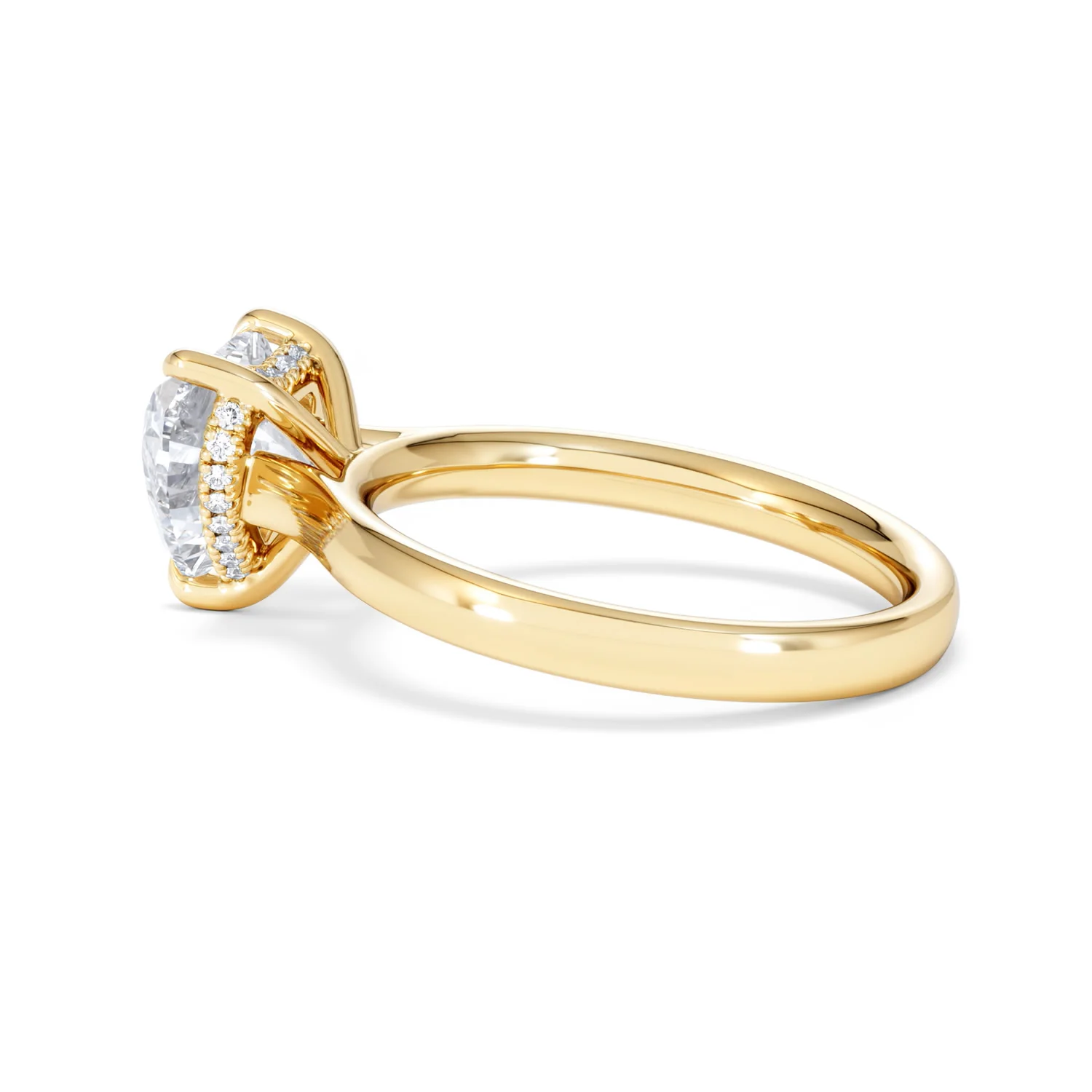 Amora Heart 2.09ct Hidden Halo Lab Diamond Engagement Ring F/VS Set in 18K Gold - Image 64