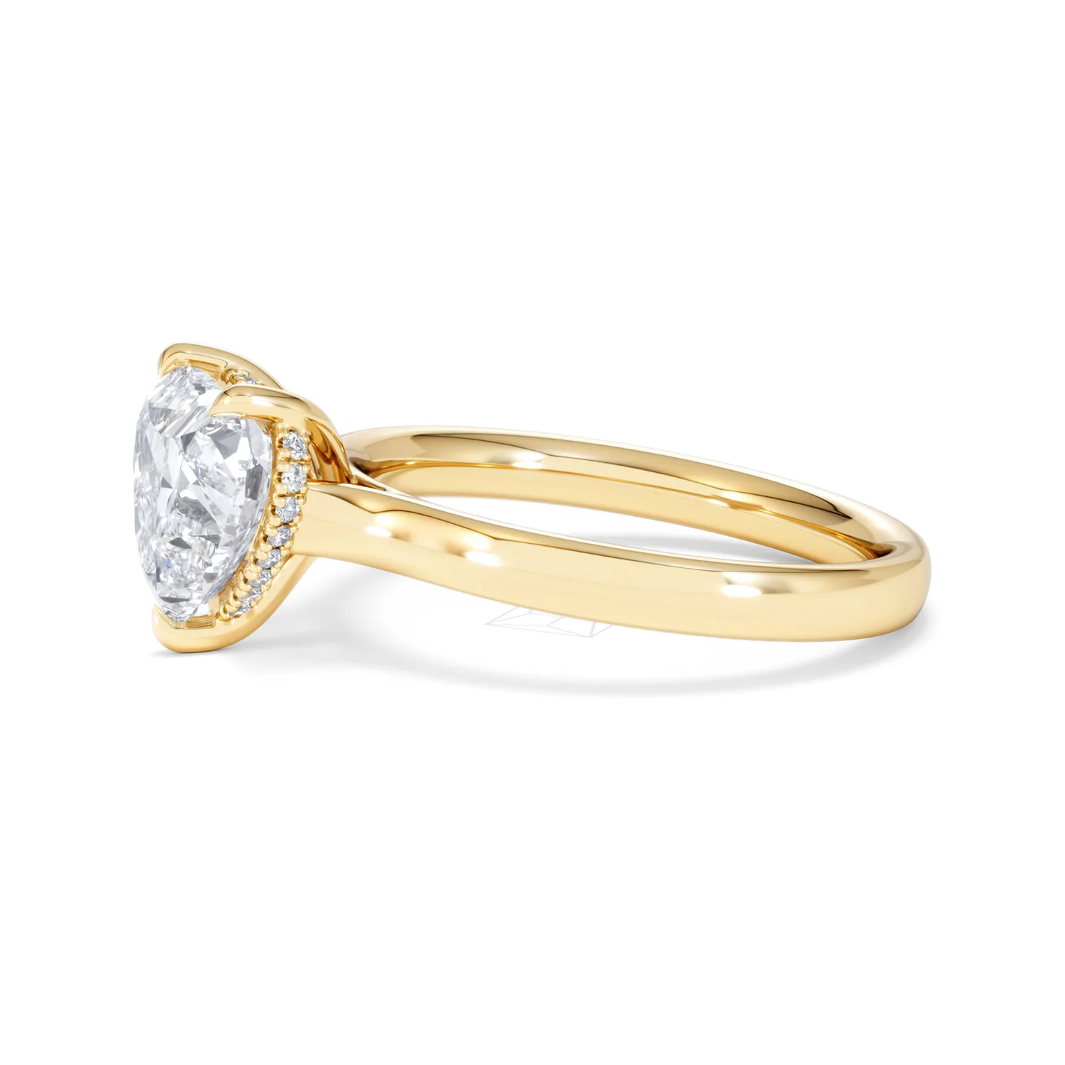 Amora Heart 2.09ct Hidden Halo Lab Diamond Engagement Ring F/VS Set in 18K Gold - Image 72