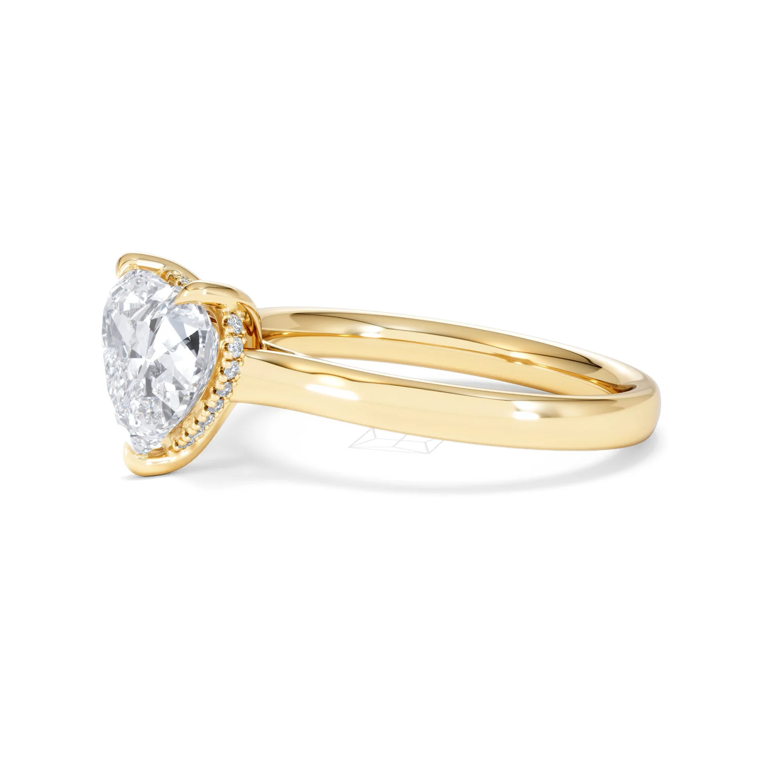 Amora Heart 2.09ct Hidden Halo Lab Diamond Engagement Ring F/VS Set in 18K Gold - Image 74